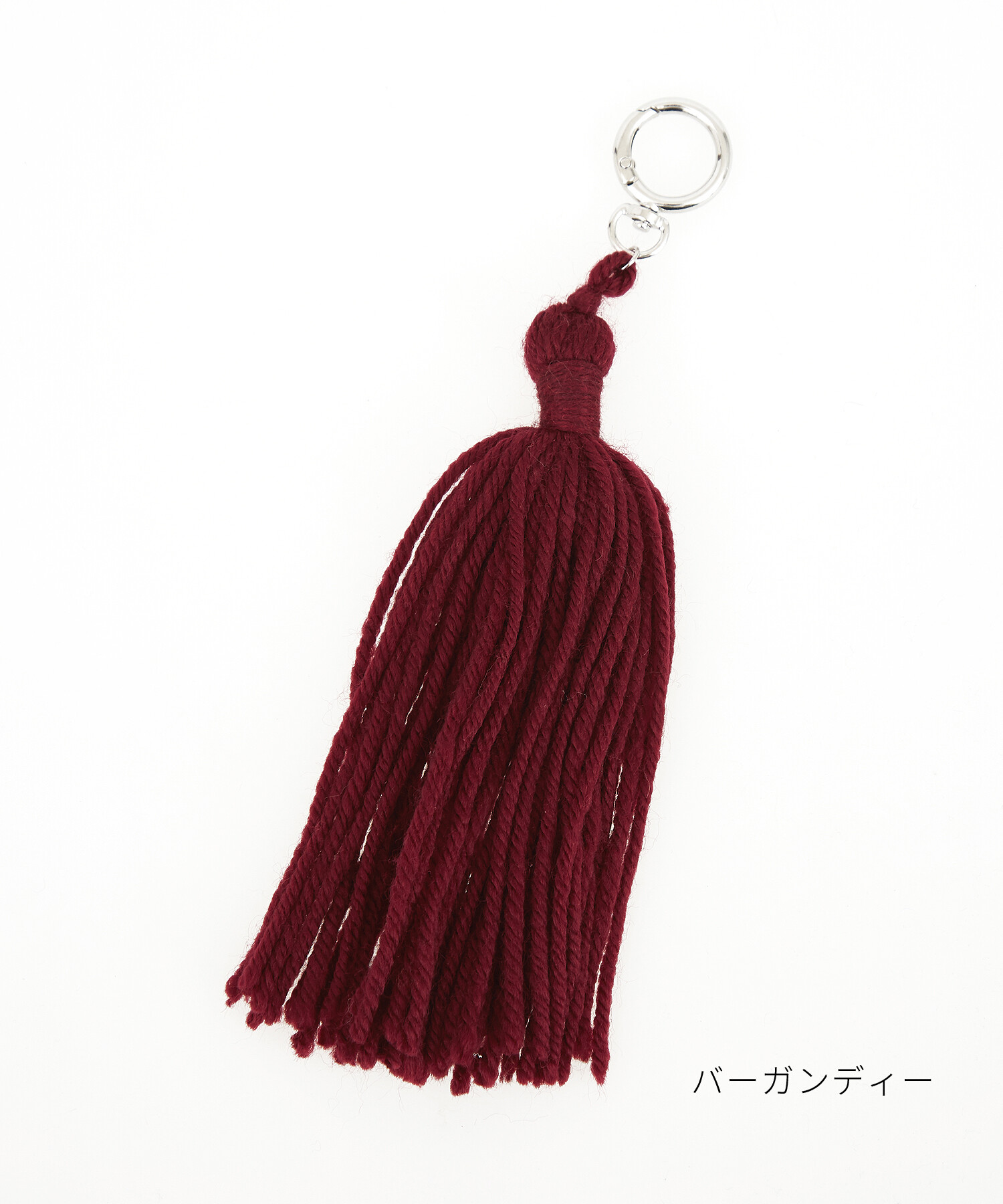 ビッグフリンジタッセルキーホルダー / キーリング 毛糸 レディース