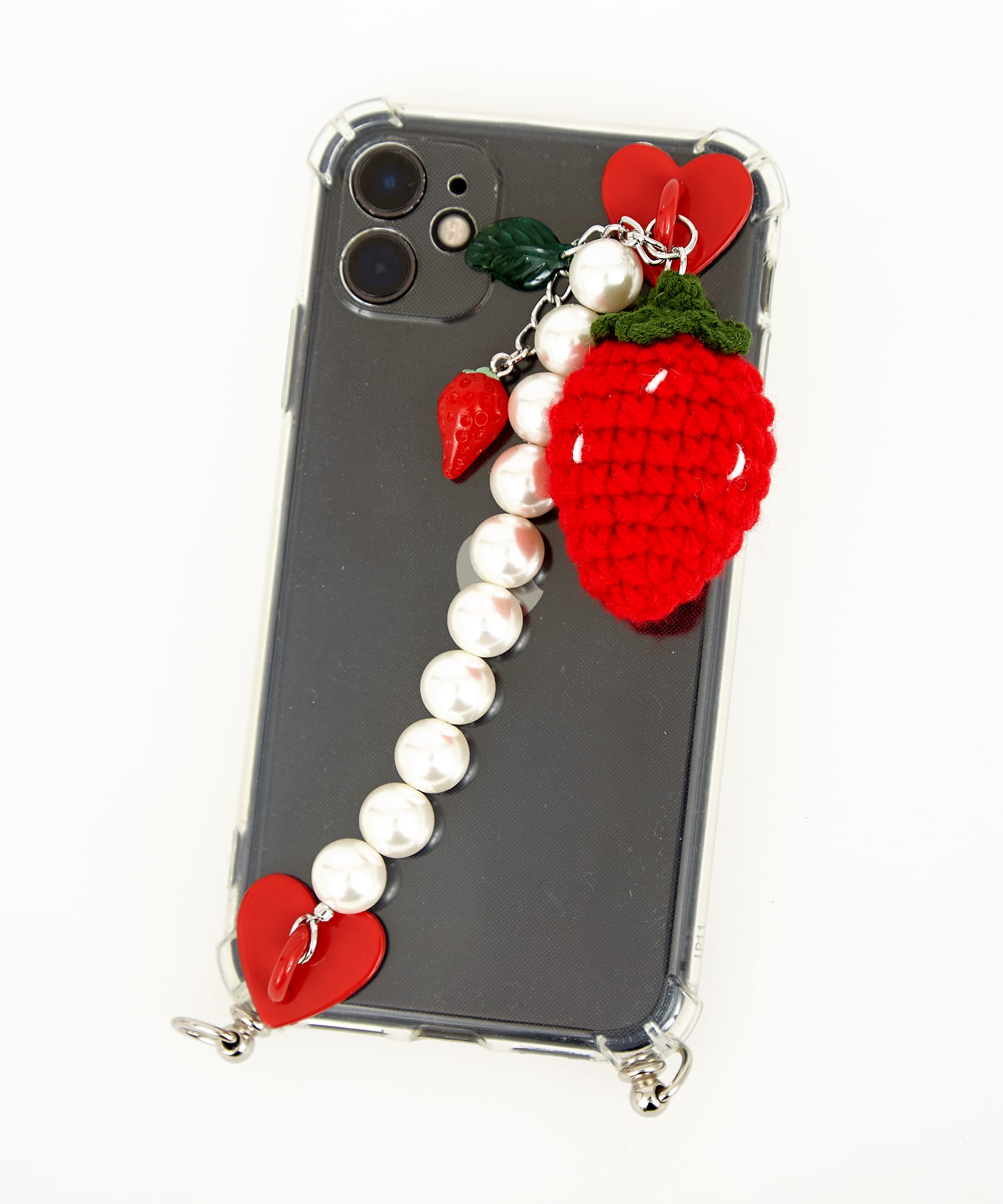 フルーツ＆パールチェーンスマホストラップ / スマホアクセサリー