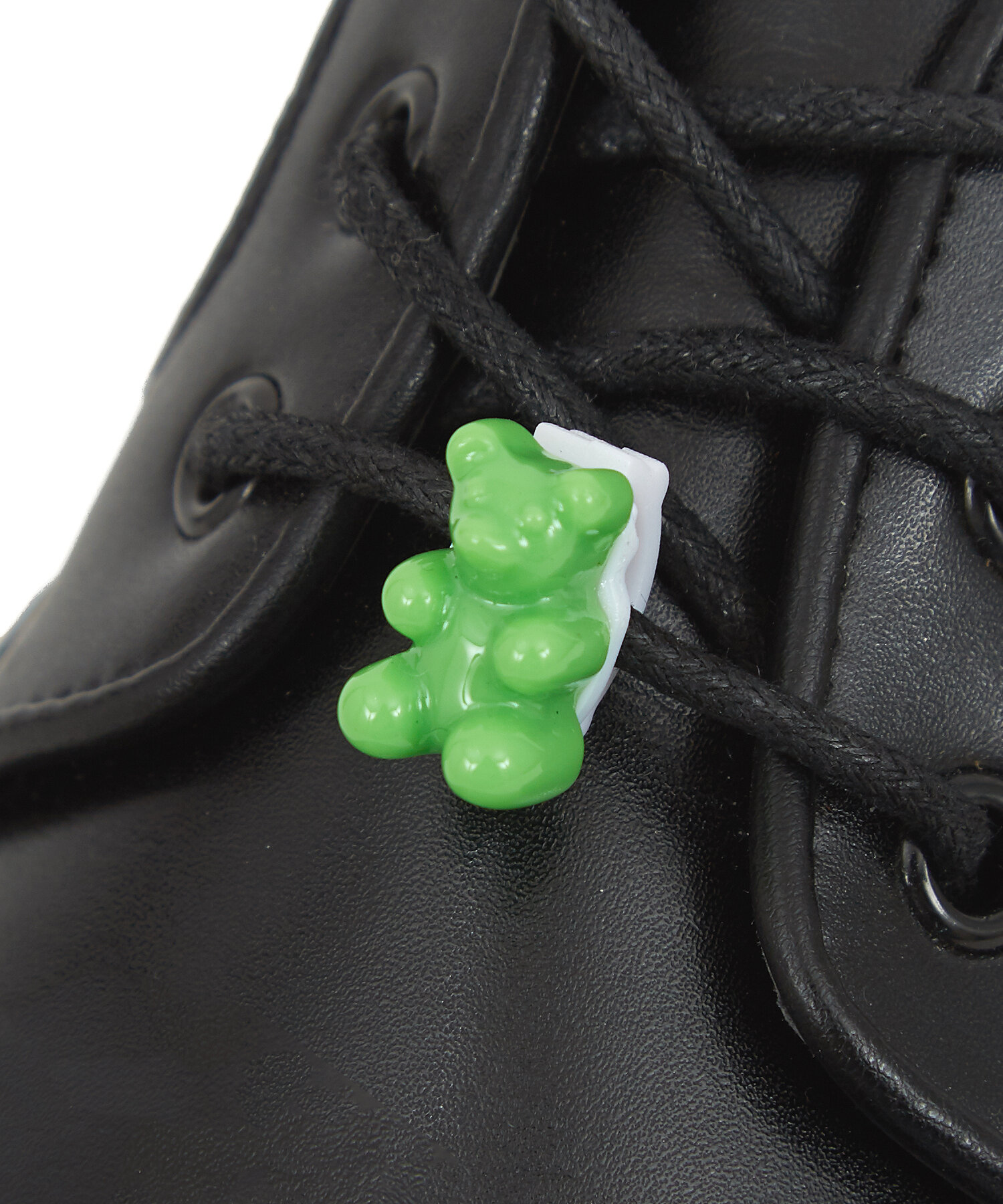 オフホワイト yellow/green initials シューズチャーム フラワーシューレースアクセサリー / シューズチャーム シュー