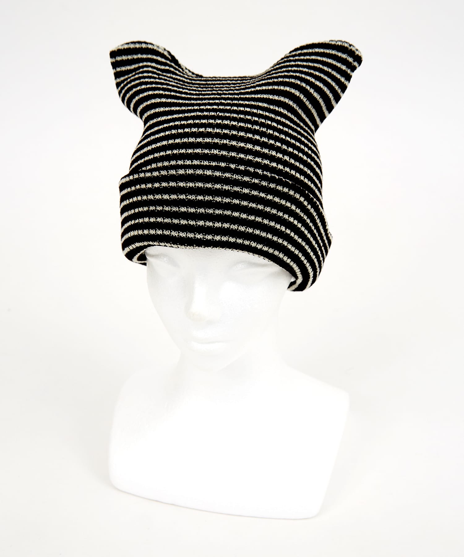 ネコ耳ボーダーニットニットキャップ / メンズ レディース ユニ