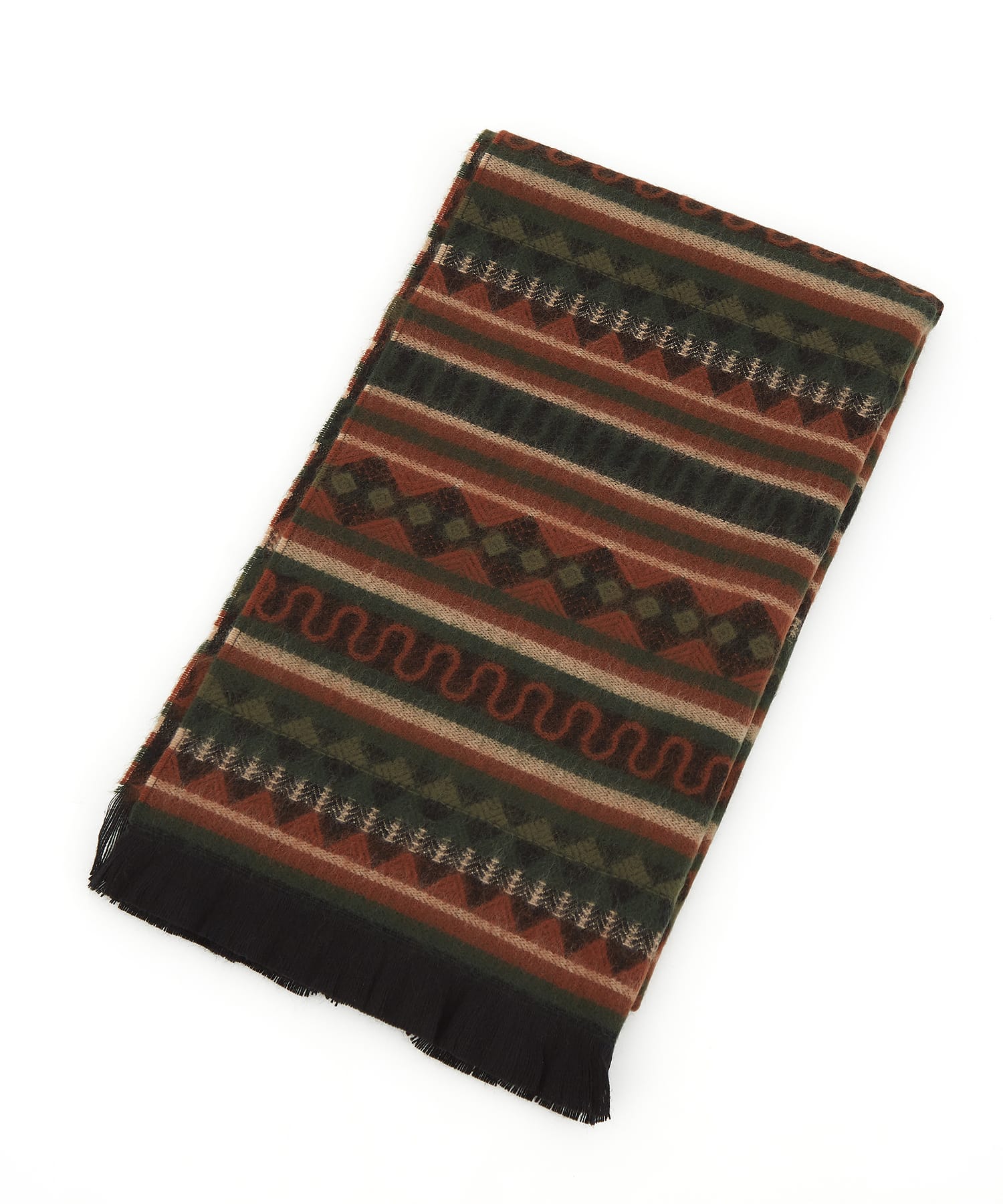 ネイティブ柄ファータッチマフラー / メンズ レディース ユニセックス