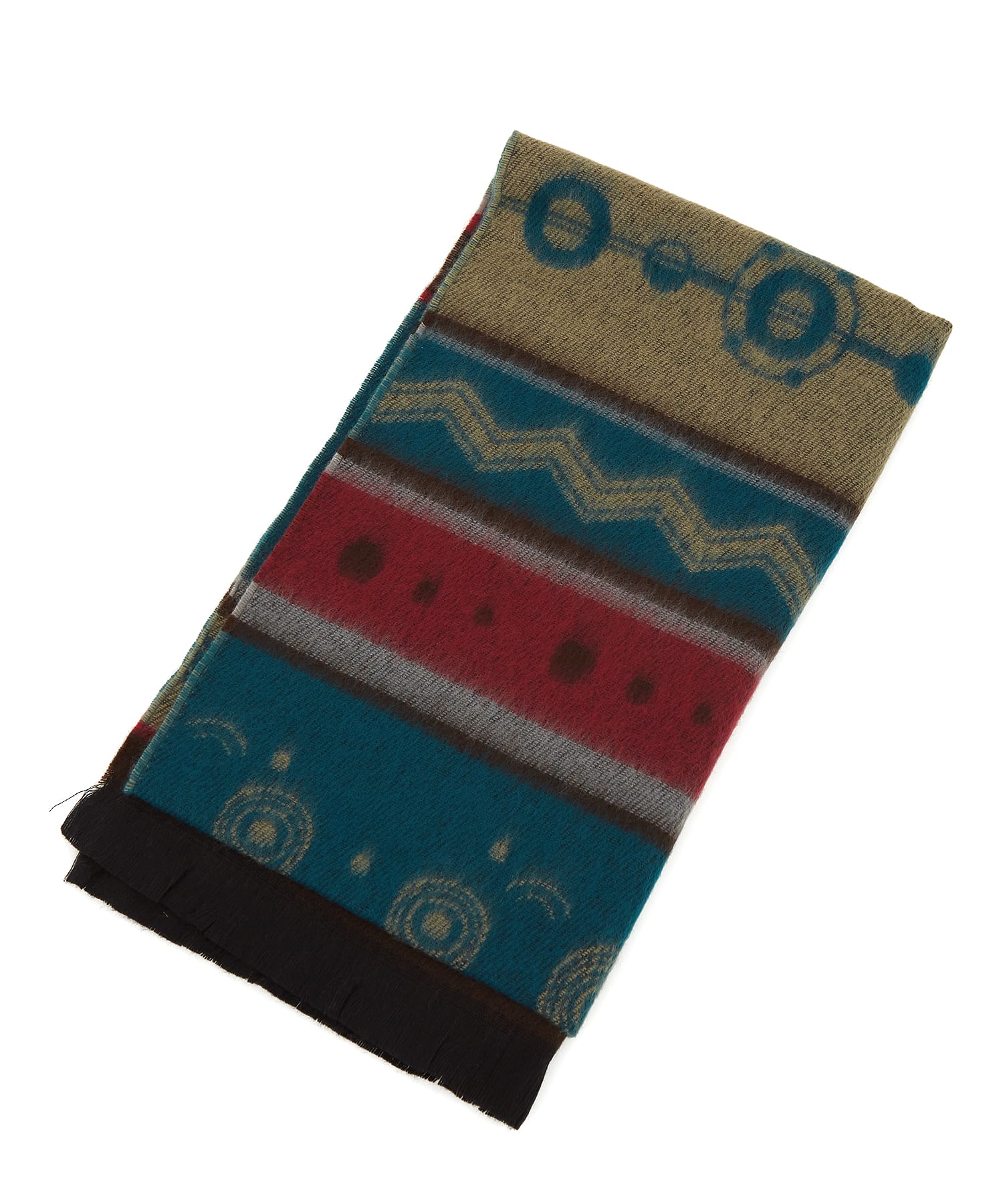 ネイティブ柄ファータッチマフラー / メンズ レディース ユニセックス