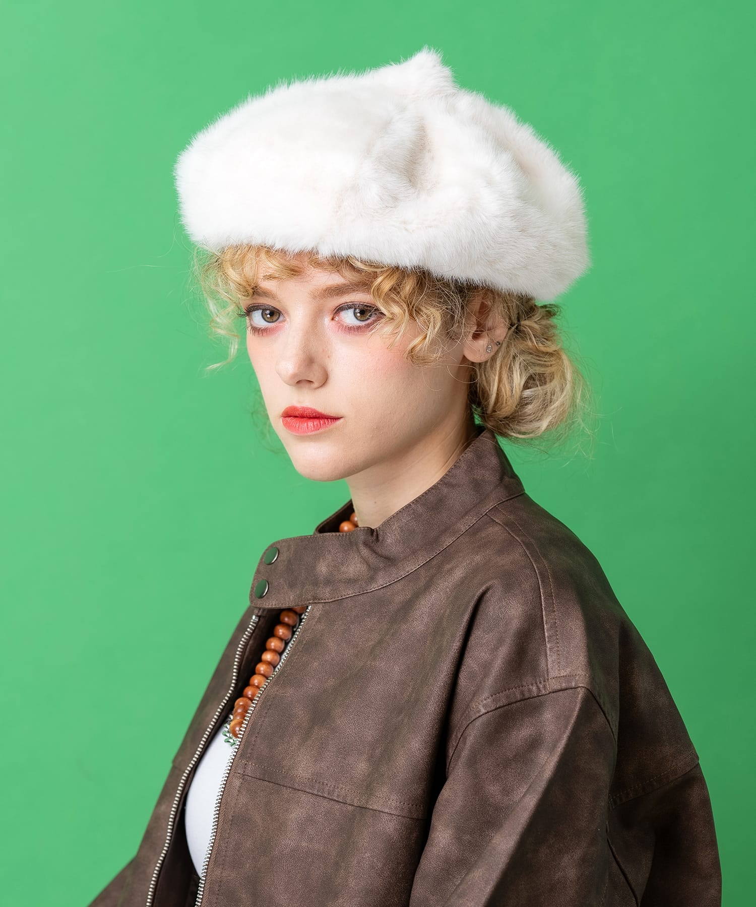 モコモコボリュームファーベレー帽 / レディース メンズ ユニセックス