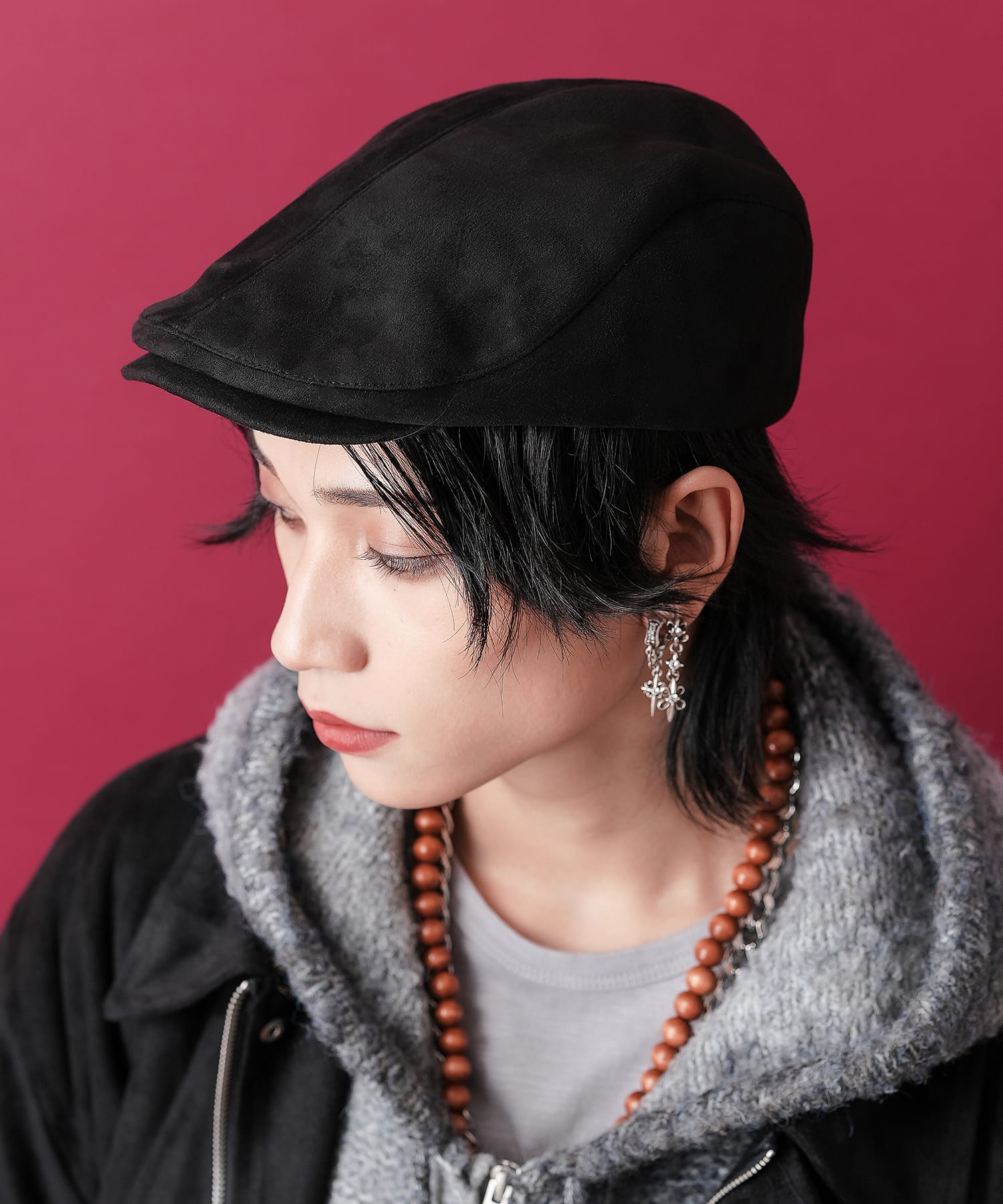 an meets zakka スウェードタッチハンチング