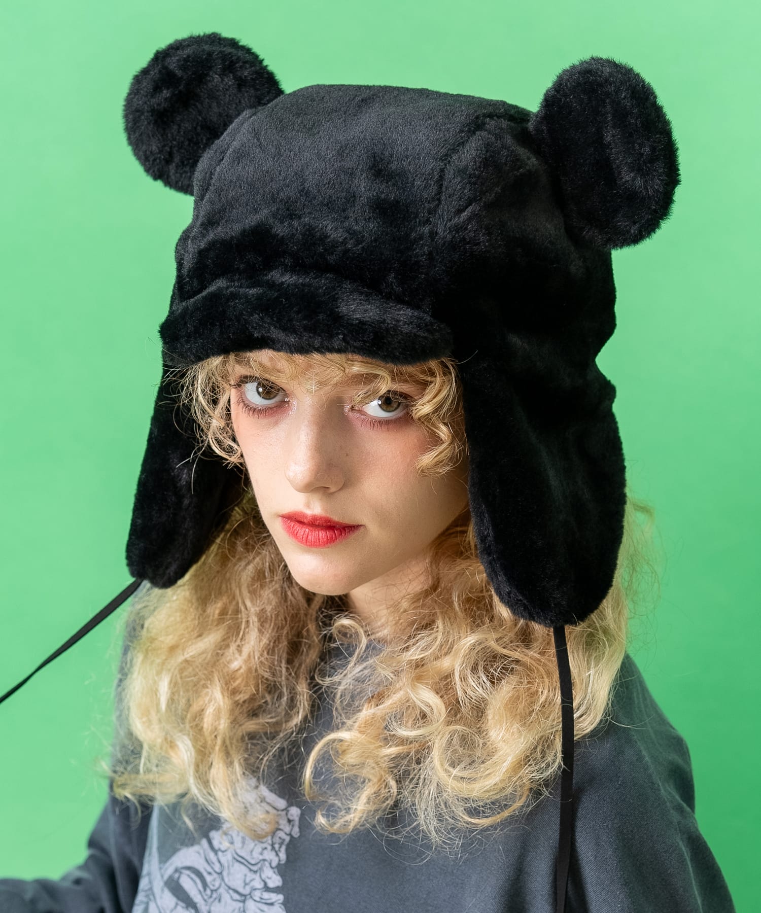 d*7様 アンダーカバー ダークブラウン ファー 耳あて付き帽子 ファー 耳あて付 帽子 キャップ 耳付き帽子 ピーチスキン 1987