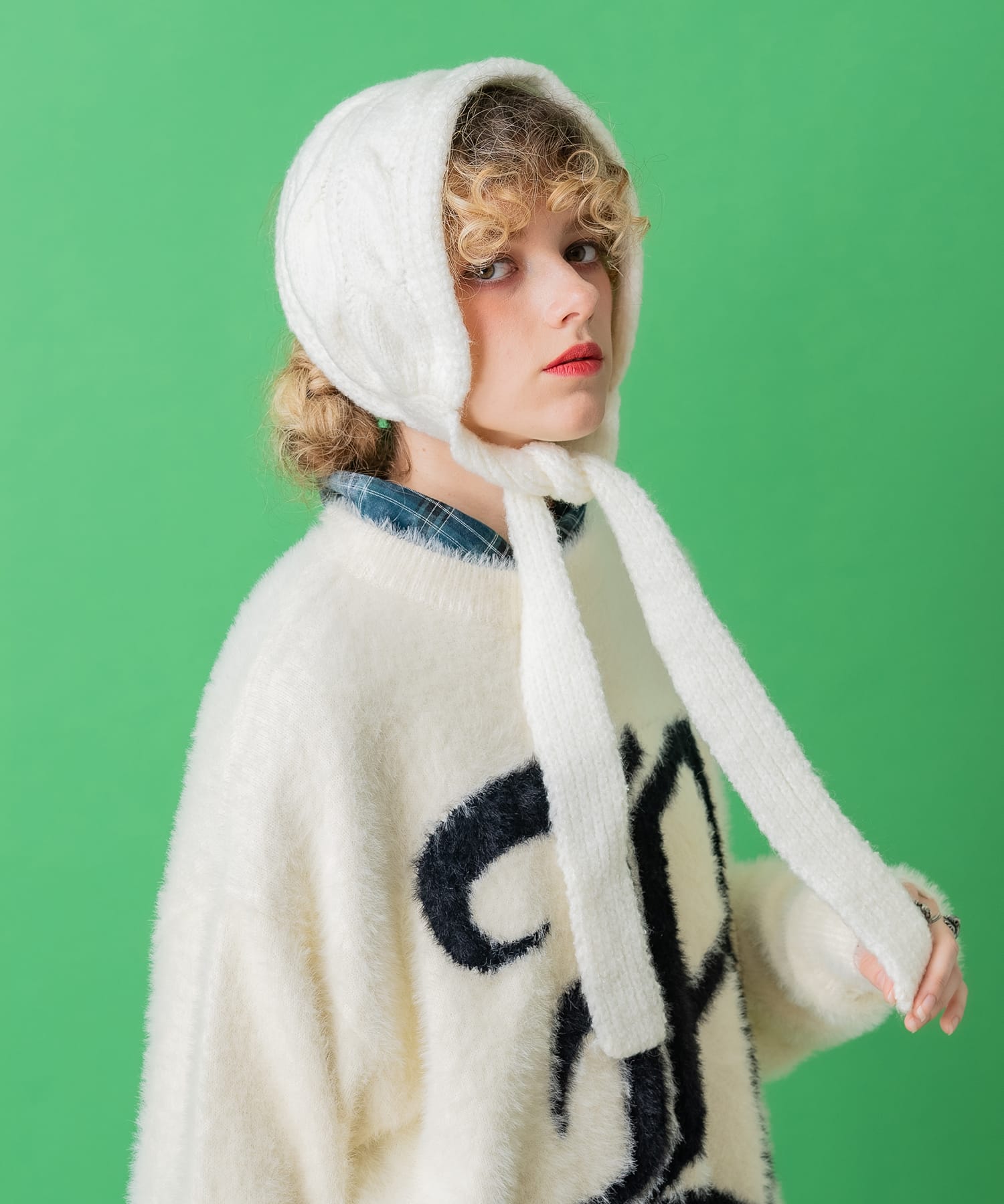 ケーブルニットイヤーマフ / 耳当て レディース メンズ ユニセックス