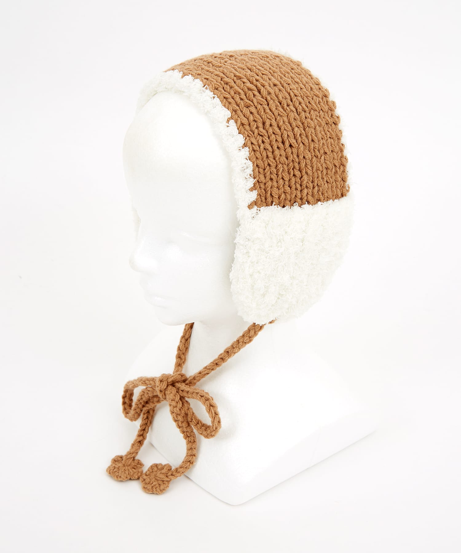 ニット×ファーリバーシブルイヤーマフ / 耳当て レディース メンズ