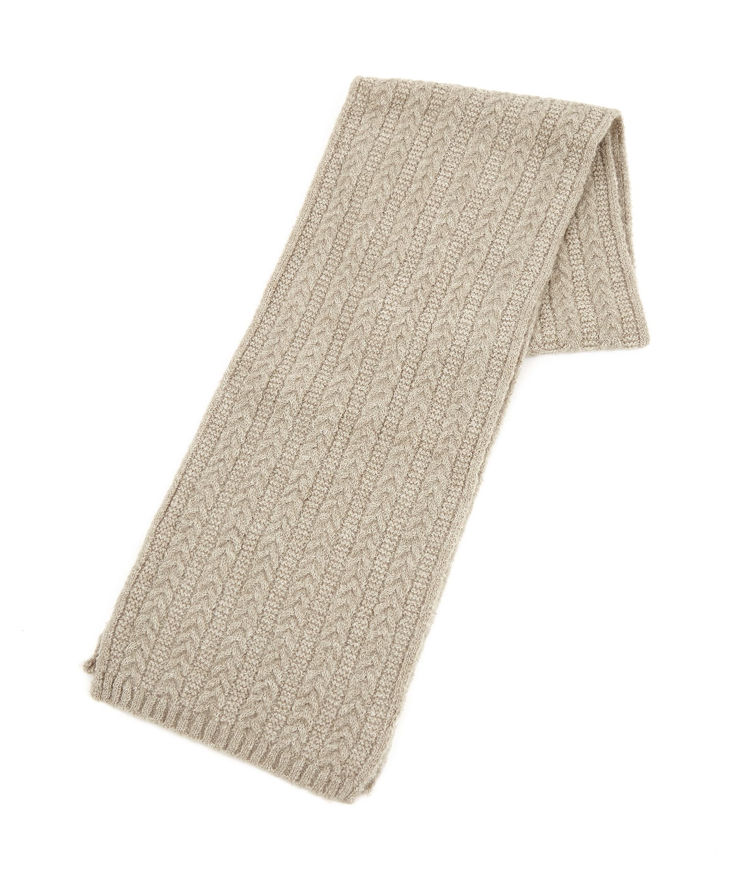 レトロタッチリブ編みウールニットマフラー / メンズ レディース ユニ