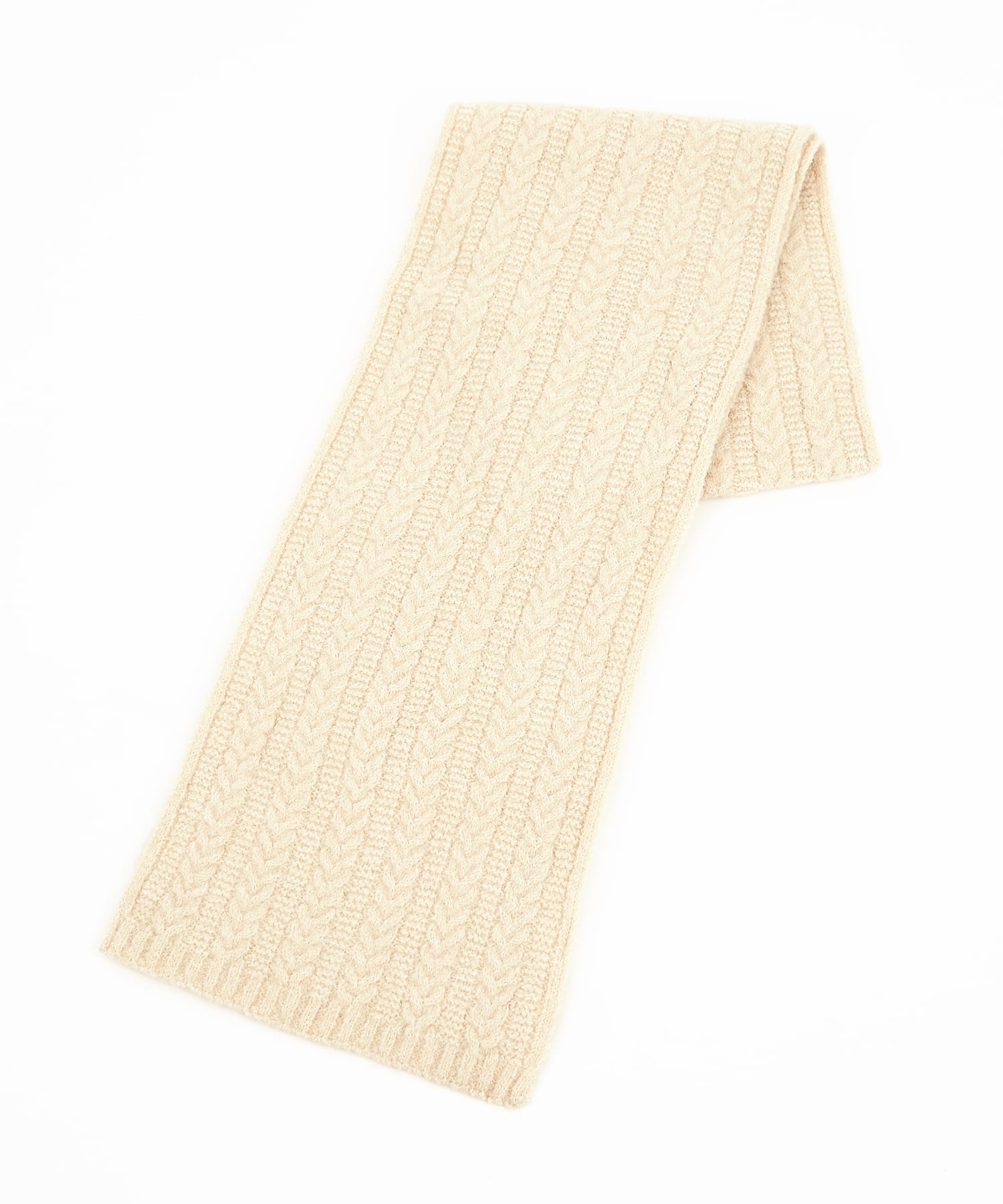 レトロタッチリブ編みウールニットマフラー / メンズ レディース ユニ