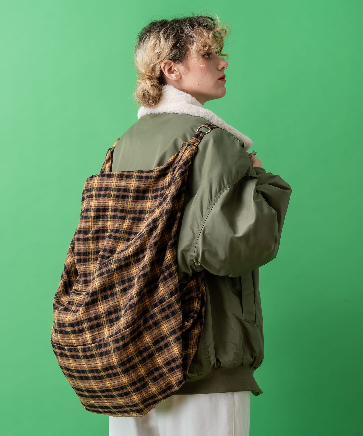 チェック柄ネル3WAYバッグ / レディース メンズ ユニセックス