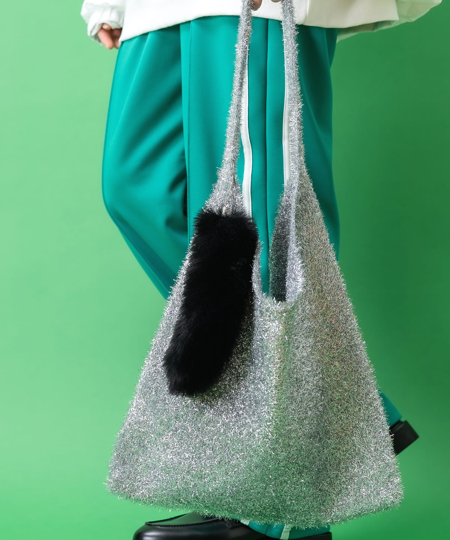 しっぽキーホルダー / キーリング シッポ 尻尾 ファー チャーム