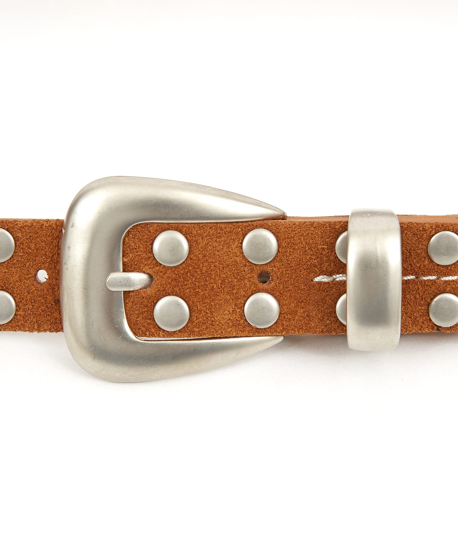 ダブルボールスタッズスウェードベルト / レディース メンズ ユニ