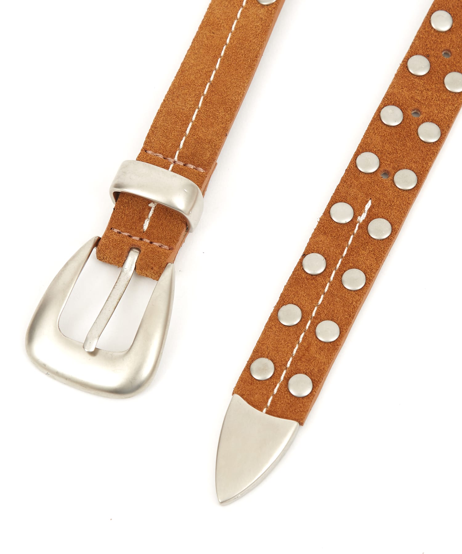 ダブルボールスタッズスウェードベルト / レディース メンズ ユニ