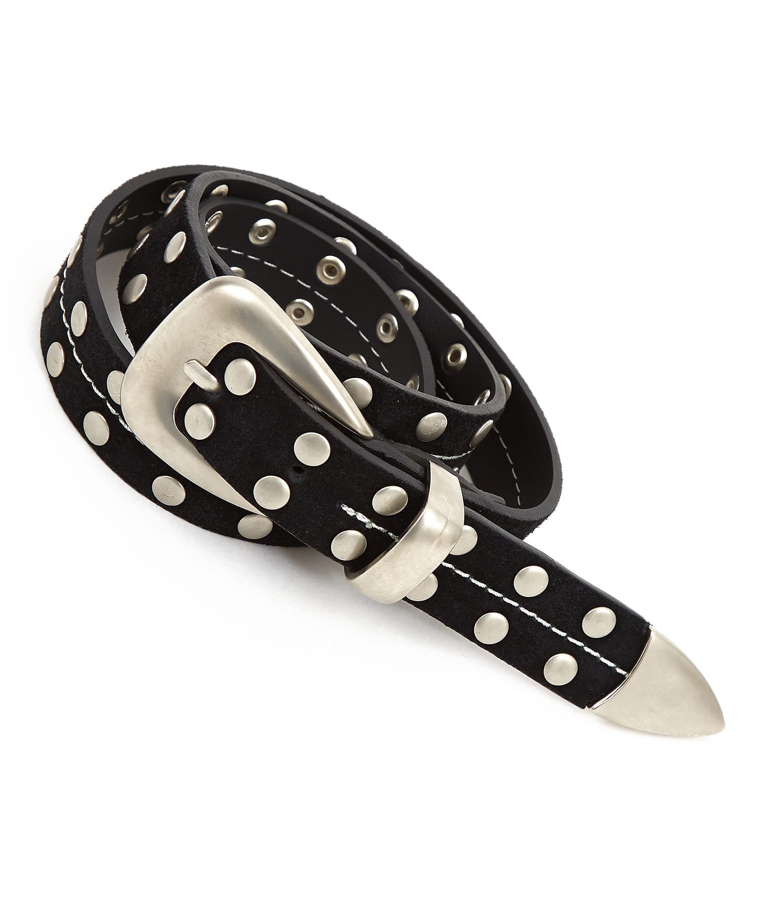 ダブルボールスタッズスウェードベルト / レディース メンズ ユニ