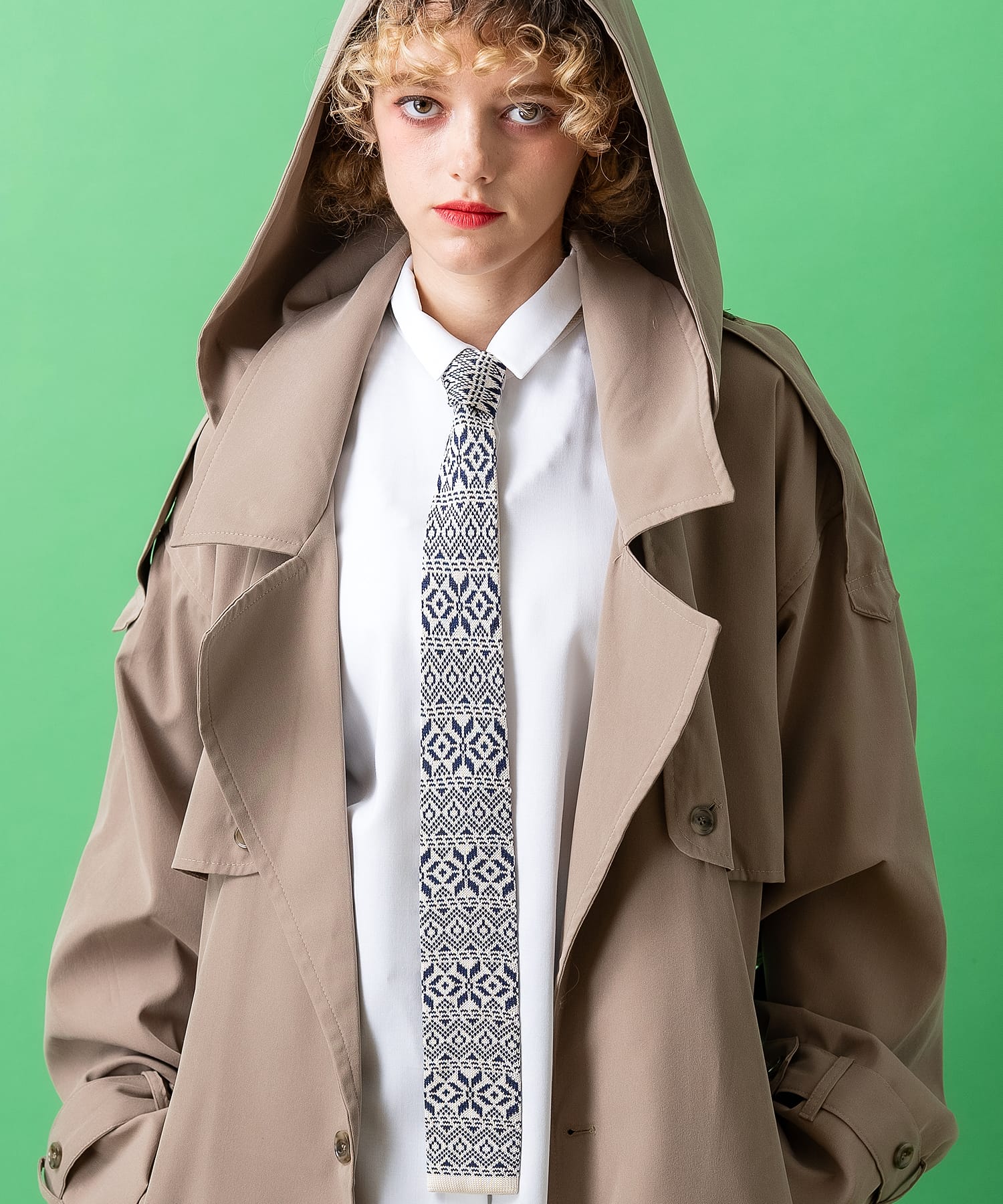 an meets zakka ノルディック柄ニットタイ