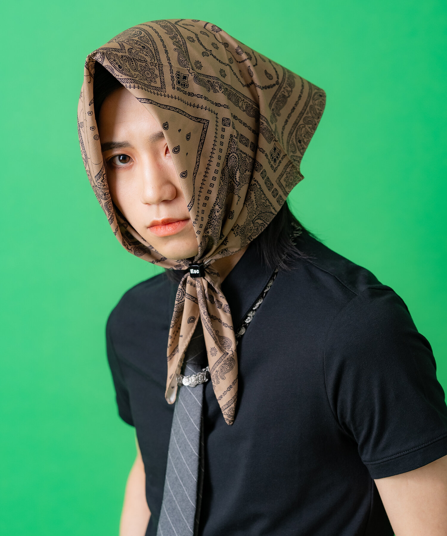 Acne Studios/アクネ ストゥディオズ_Men通販 | チェックロゴスカーフ - ワイド【送料無料】 |  三越伊勢丹のラグジュアリーオンラインストア AUSEKALY スカーフ レディース メンズ 冬 格子柄 ネック スカーフ 秋 ソフト クラシック 暖かい 軽量