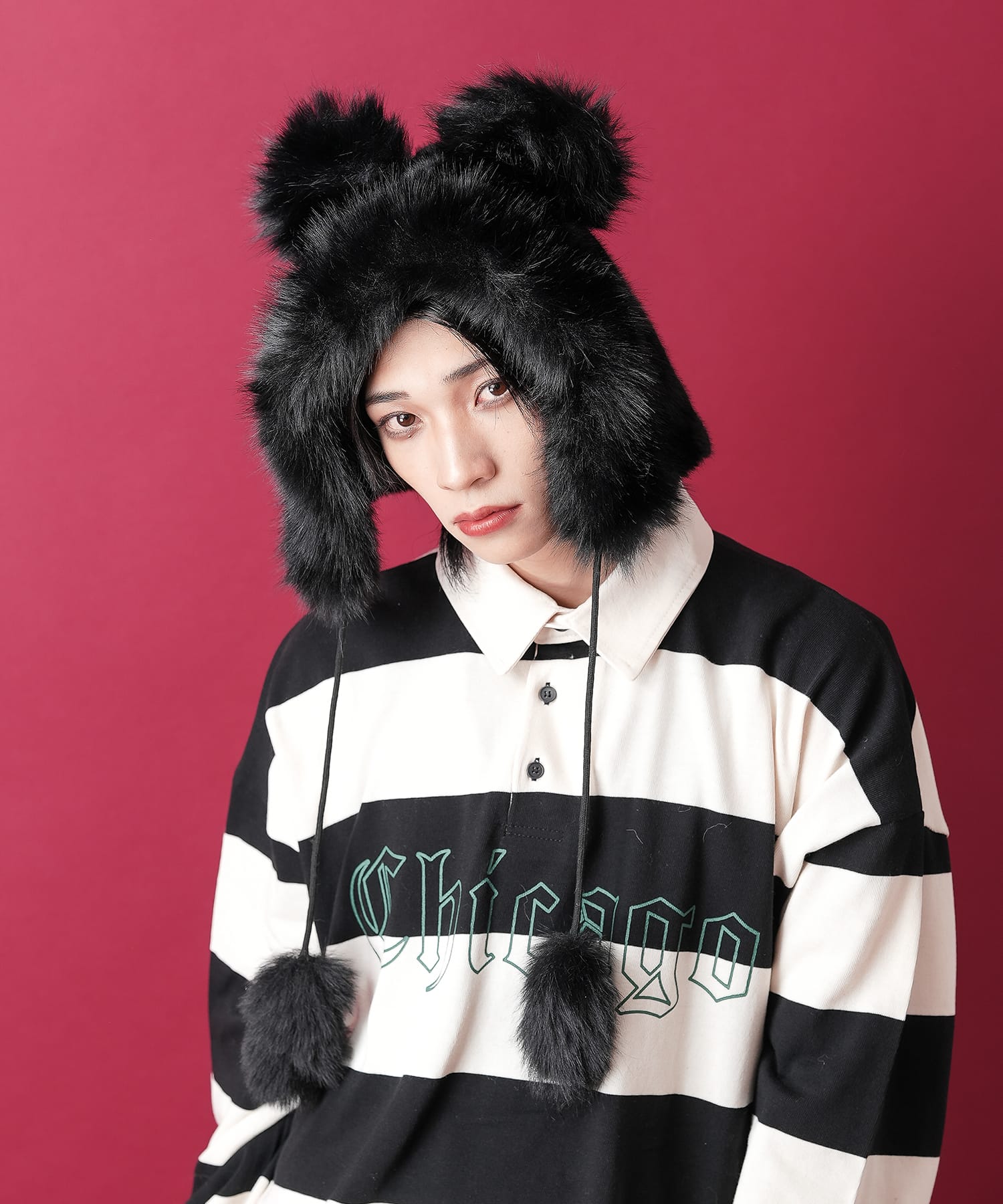 h.naoto エイチナオトHANGRY&ANGRY 猫耳ファー フード手袋 h.naoto エイチナオトHANGRY&ANGRY 猫耳ファー フード手袋