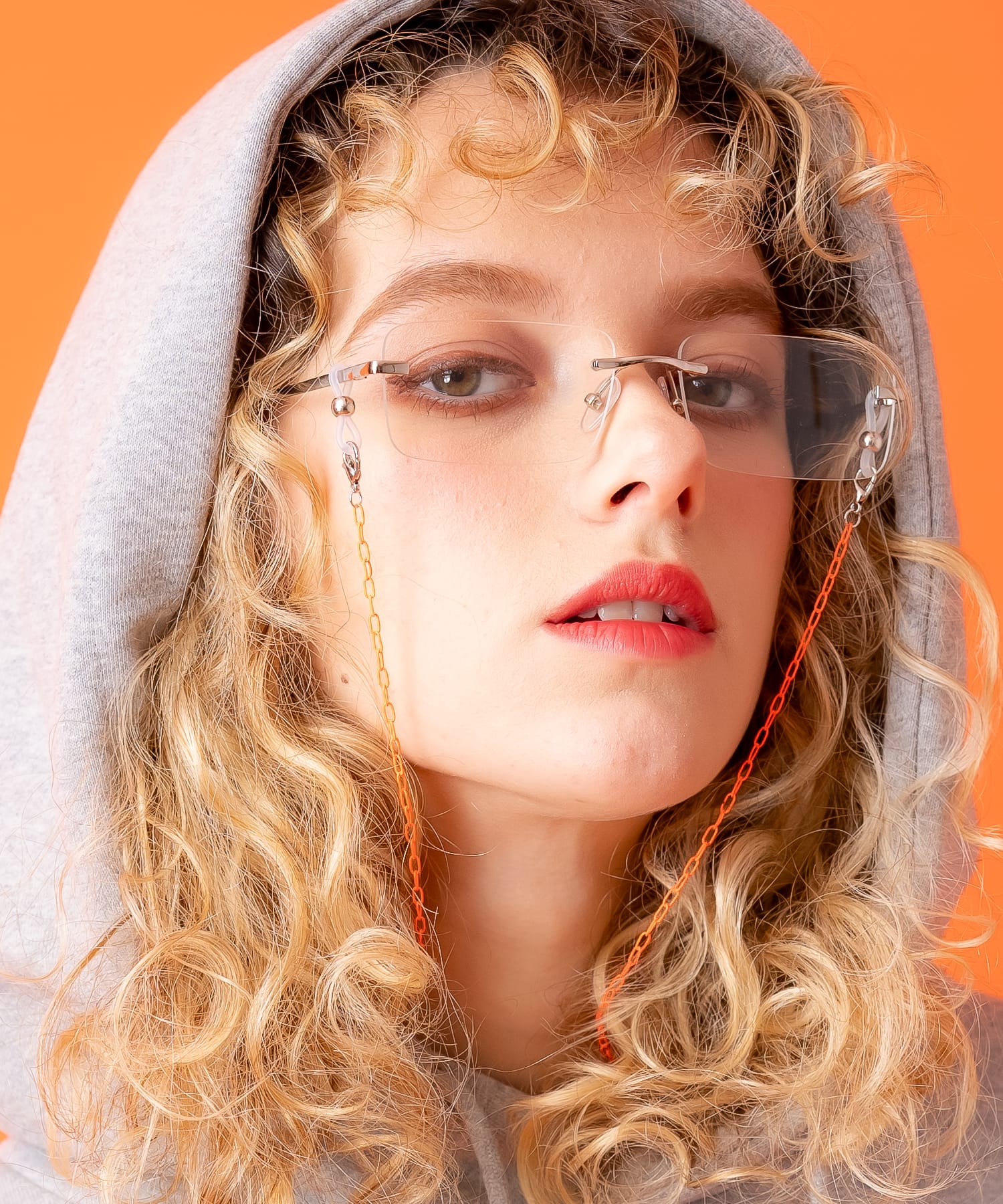 an meets zakka リムレススクエアメガネ