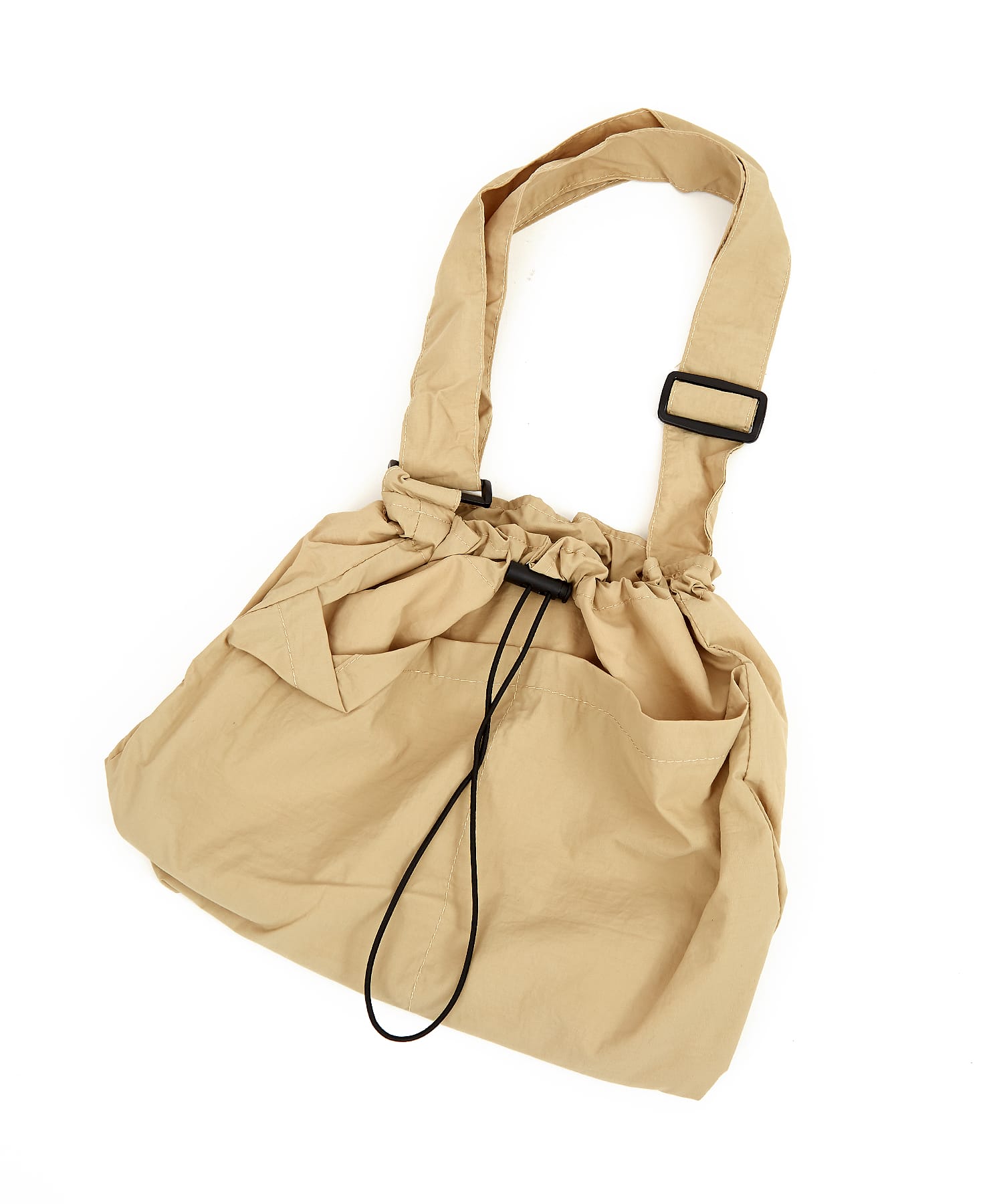 変形シャーリングドローコードポリショルダーバッグ / バック カバン