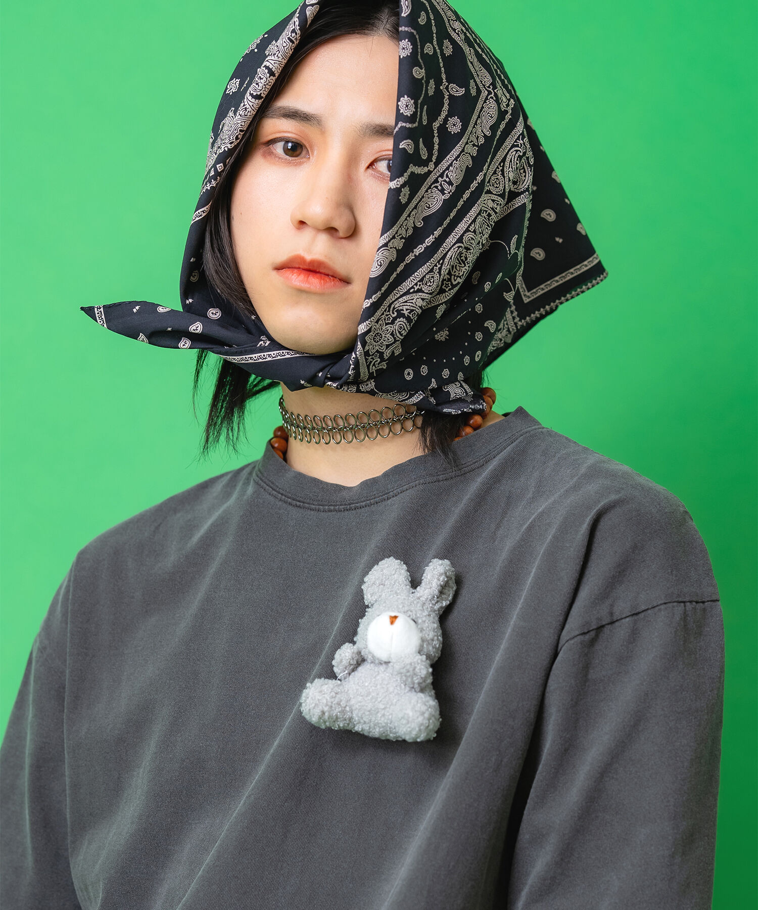 月桂樹ワイドメタルチョーカー / レディース メンズ ユニ