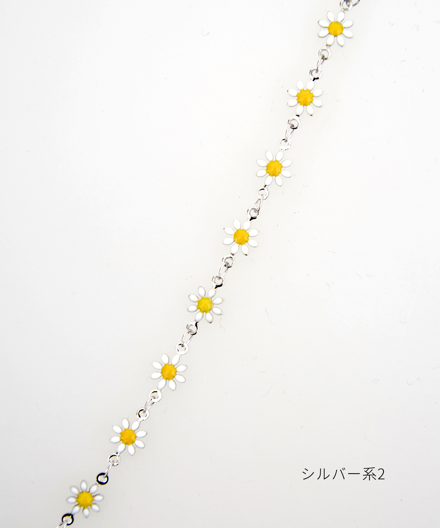 フラワーメタルチェーンネックレス(45cm) / ユニセックス メンズ