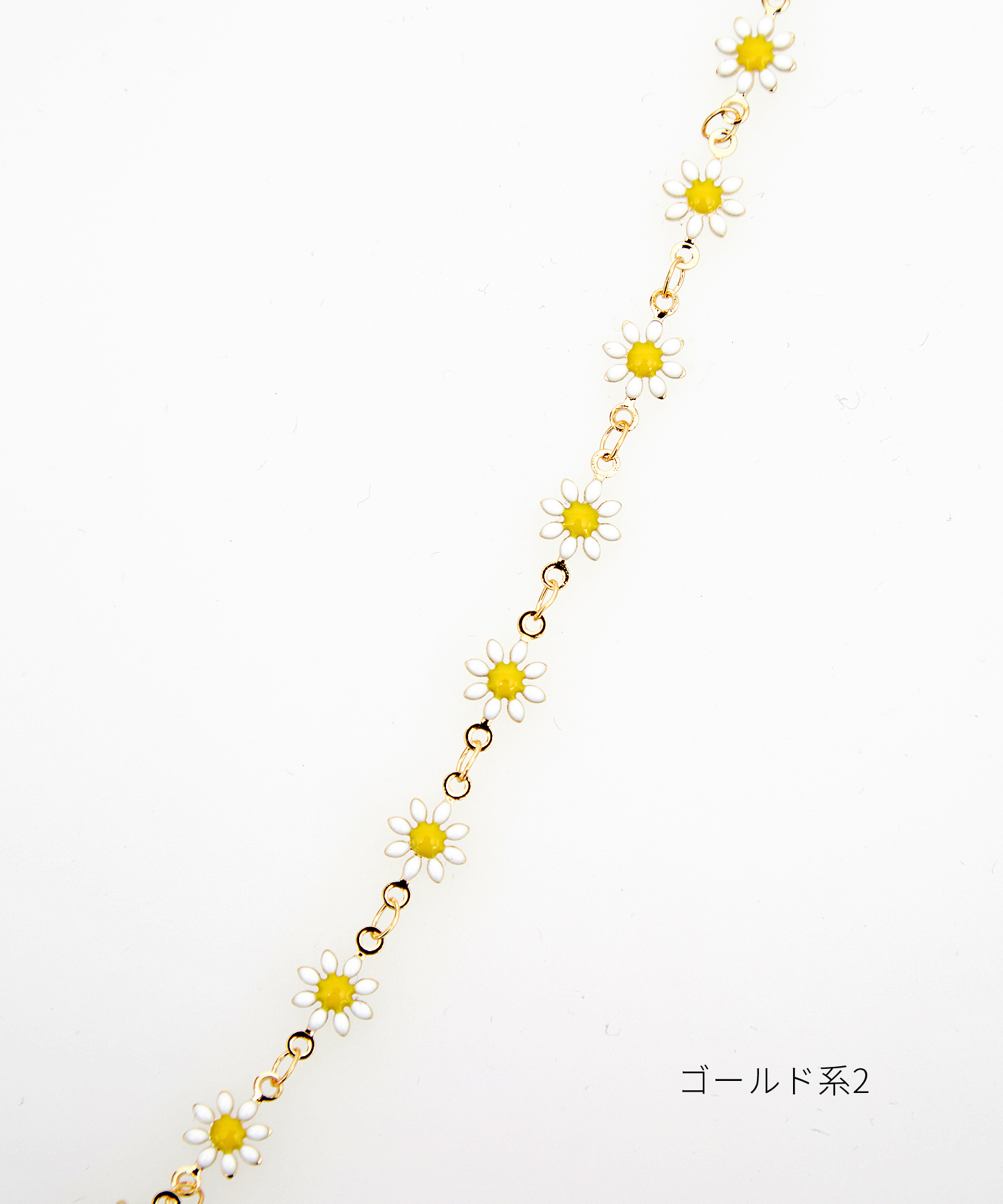 フラワーメタルチェーンネックレス(45cm) / ユニセックス メンズ 