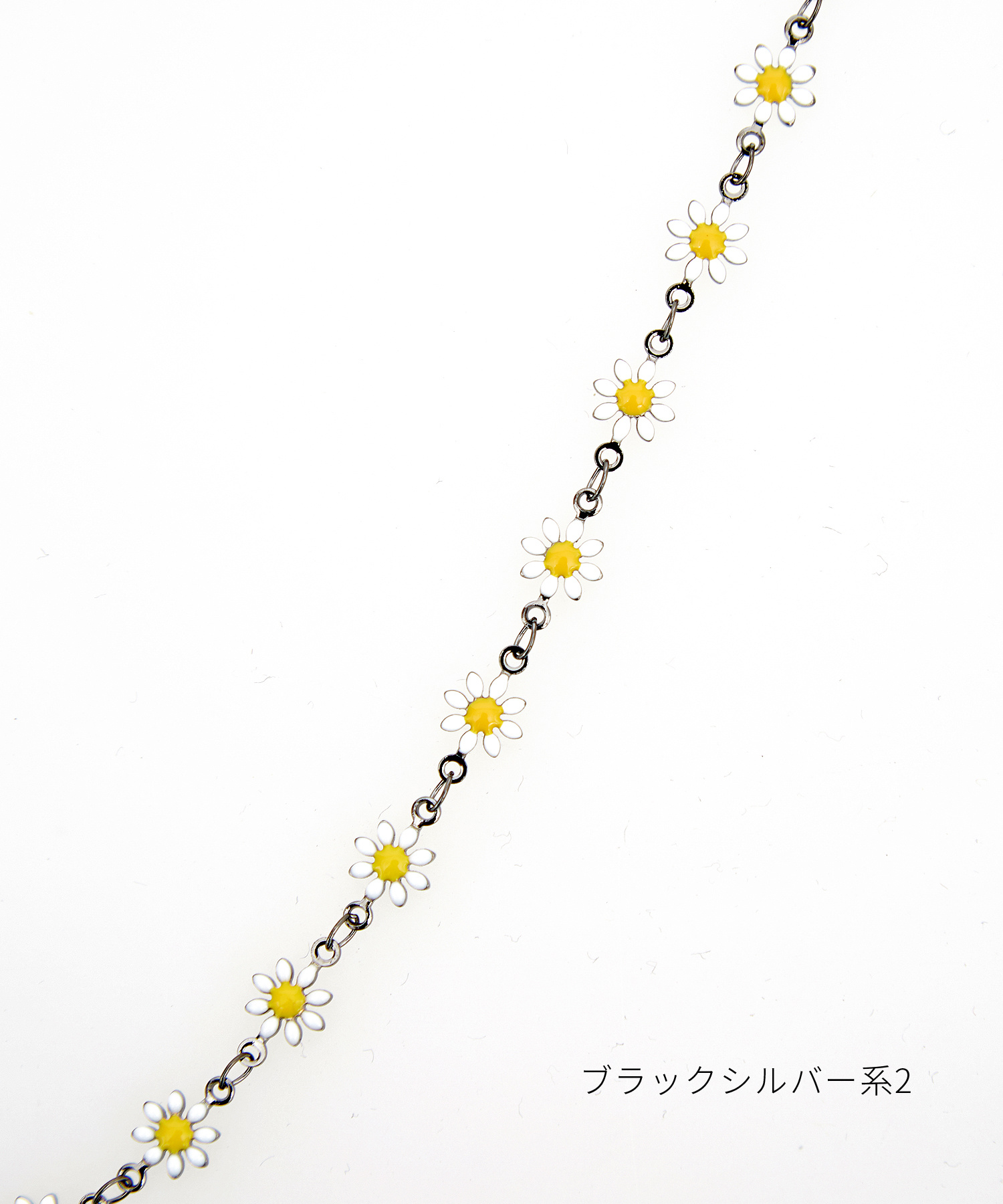 フラワーメタルチェーンネックレス(45cm) / ユニセックス メンズ