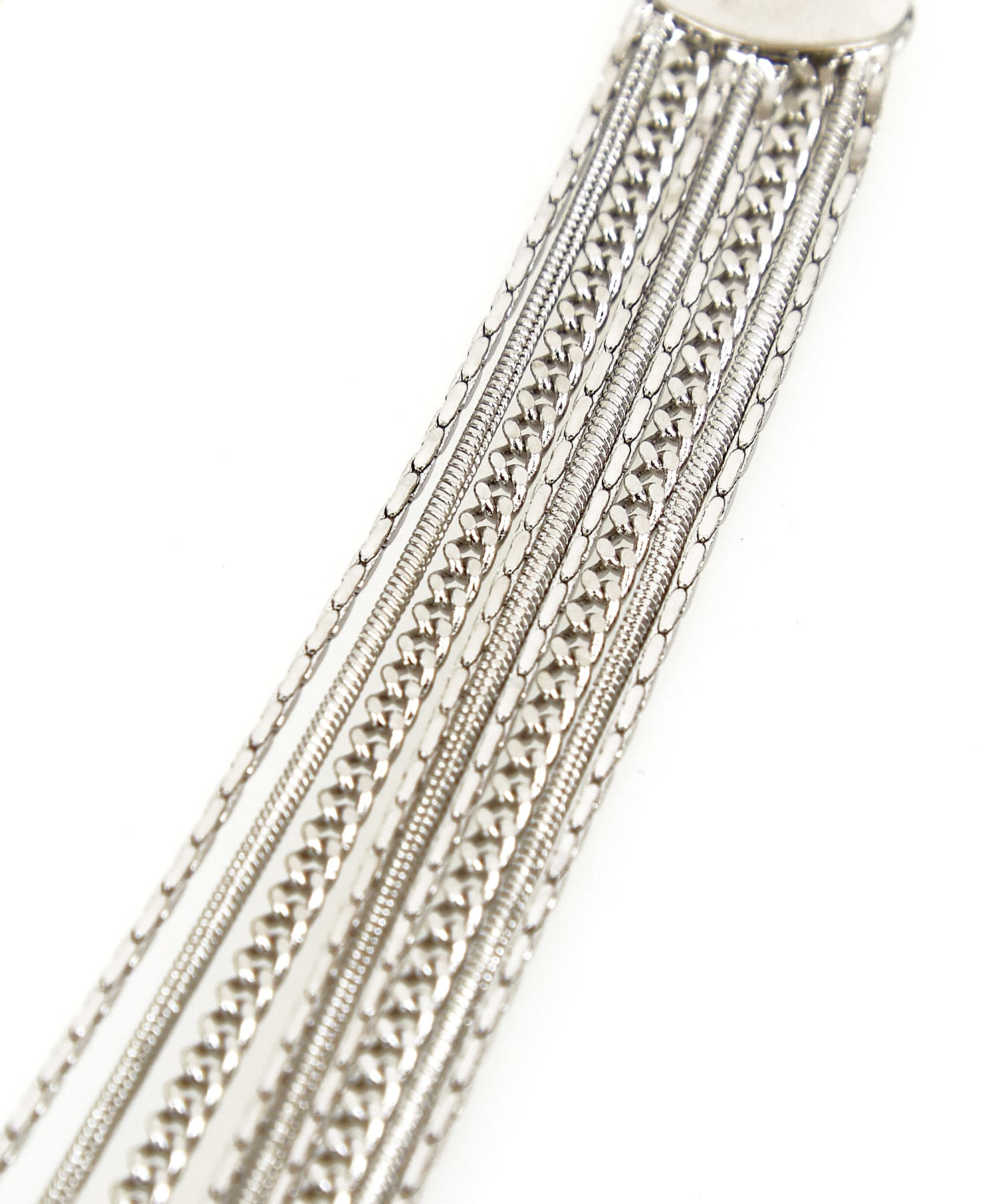 ランダムミックスドレープロングチェーンピアス / （両耳用）ユニ