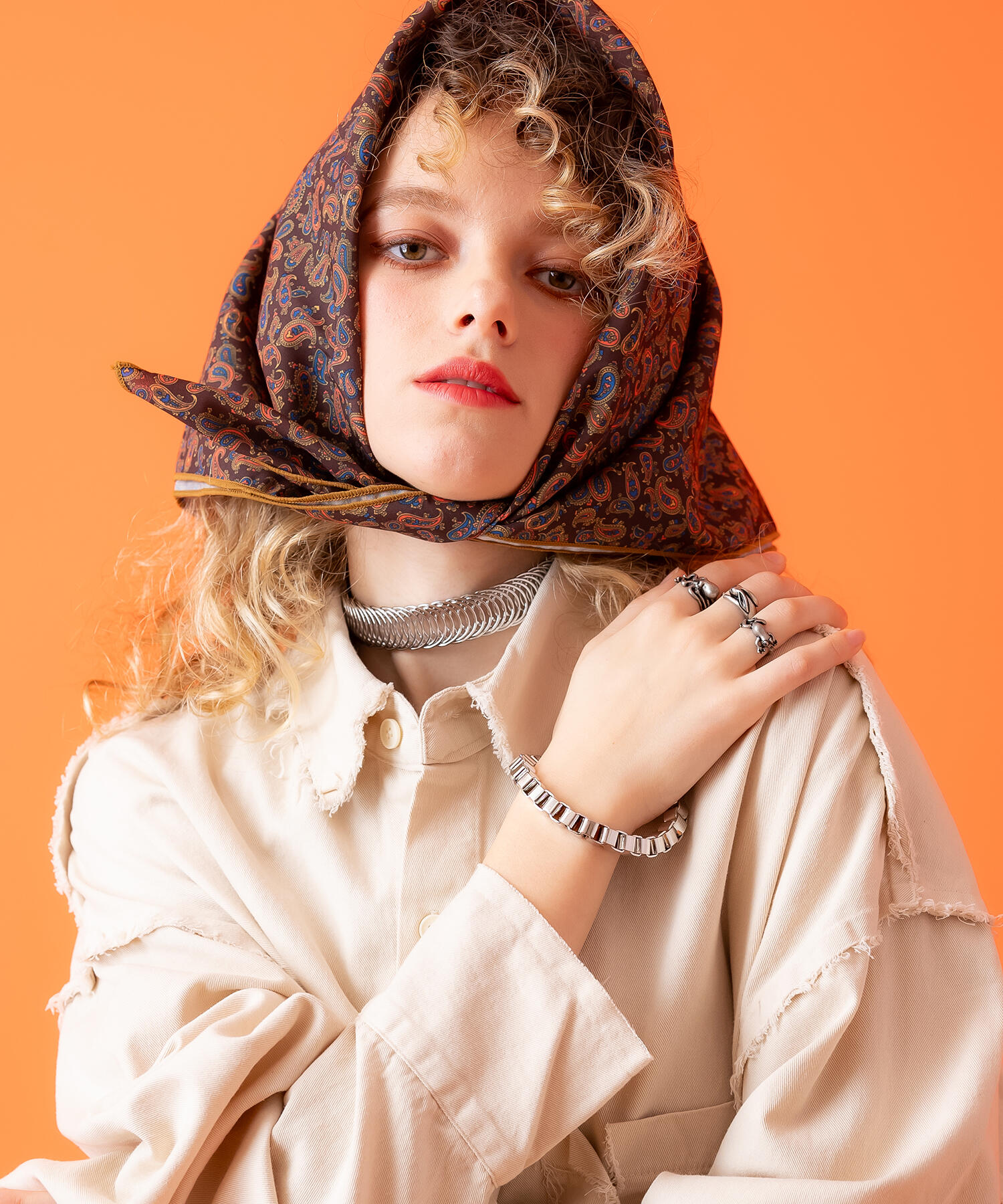 極太ベネチアンメタルチェーンブレスレット / バングル ユニセックス