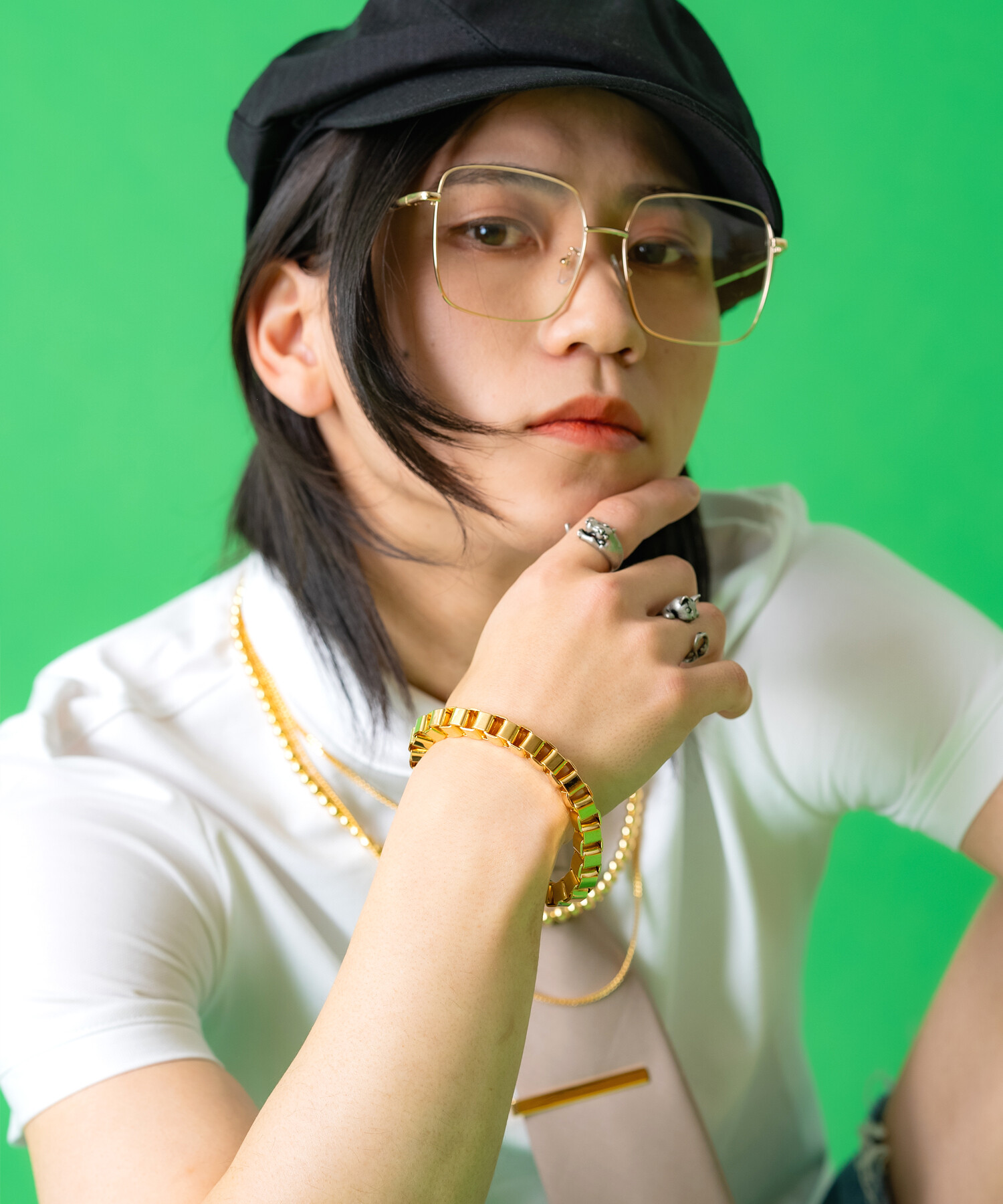 極太ベネチアンメタルチェーンブレスレット / バングル ユニセックス