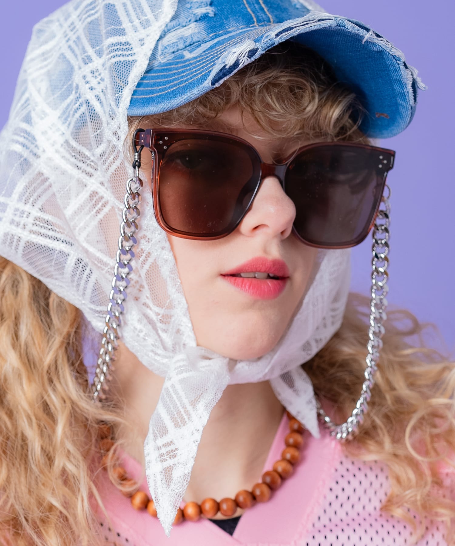 ビッグスクエアサングラス / メンズ レディース ユニセックス カラー