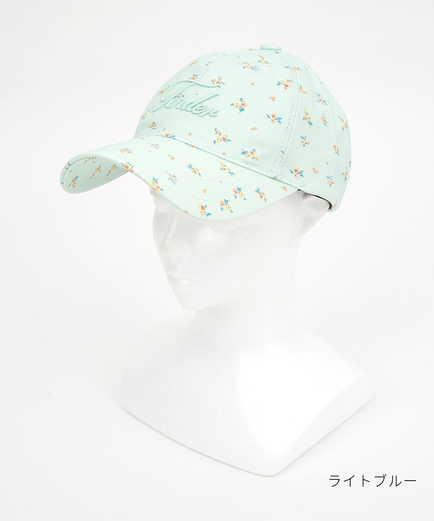 ロゴ刺繍花柄コットンローキャップ / ベースボール BBキャップ メンズ