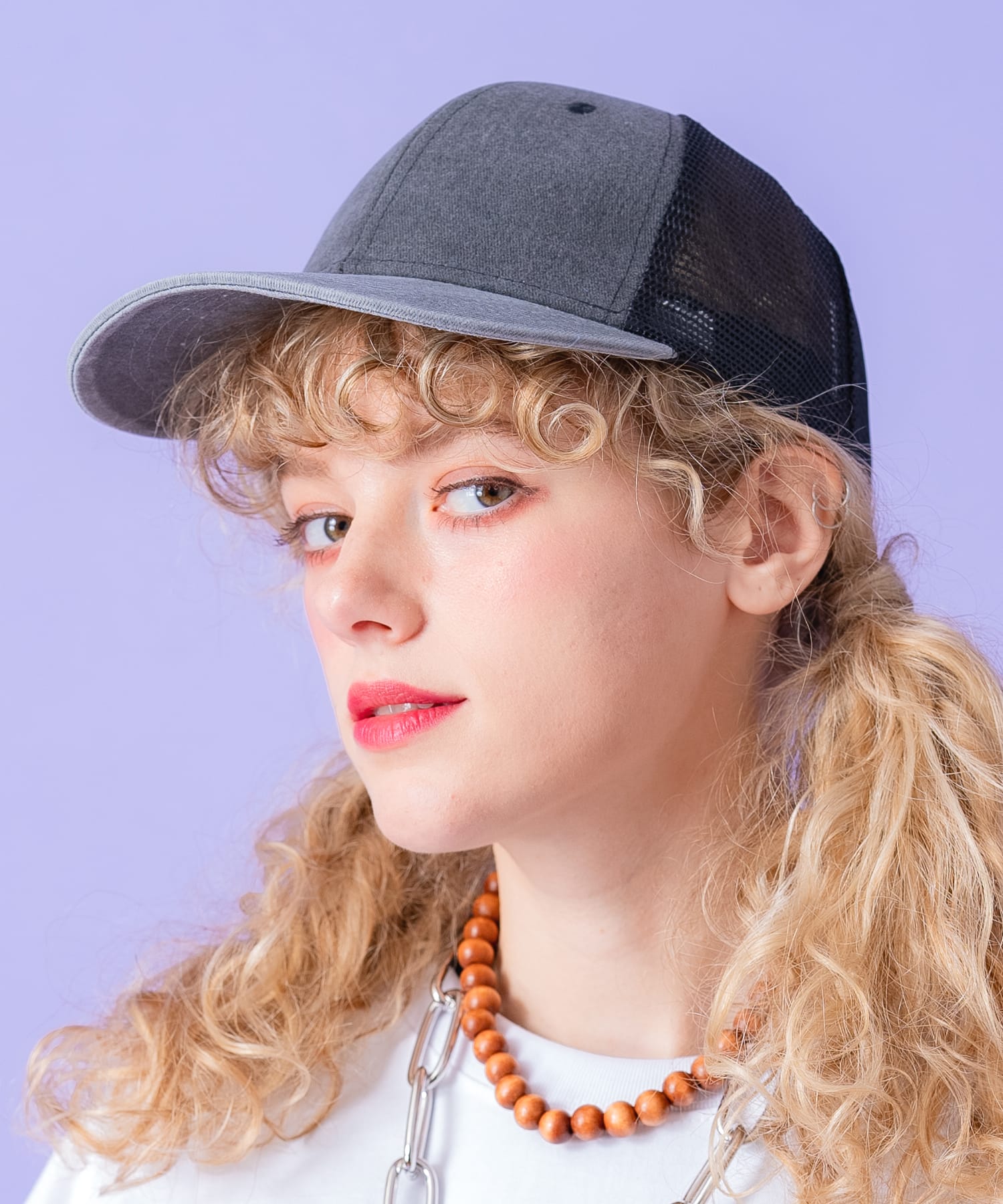 an meets zakka ピグメント２トーンメッシュキャップ