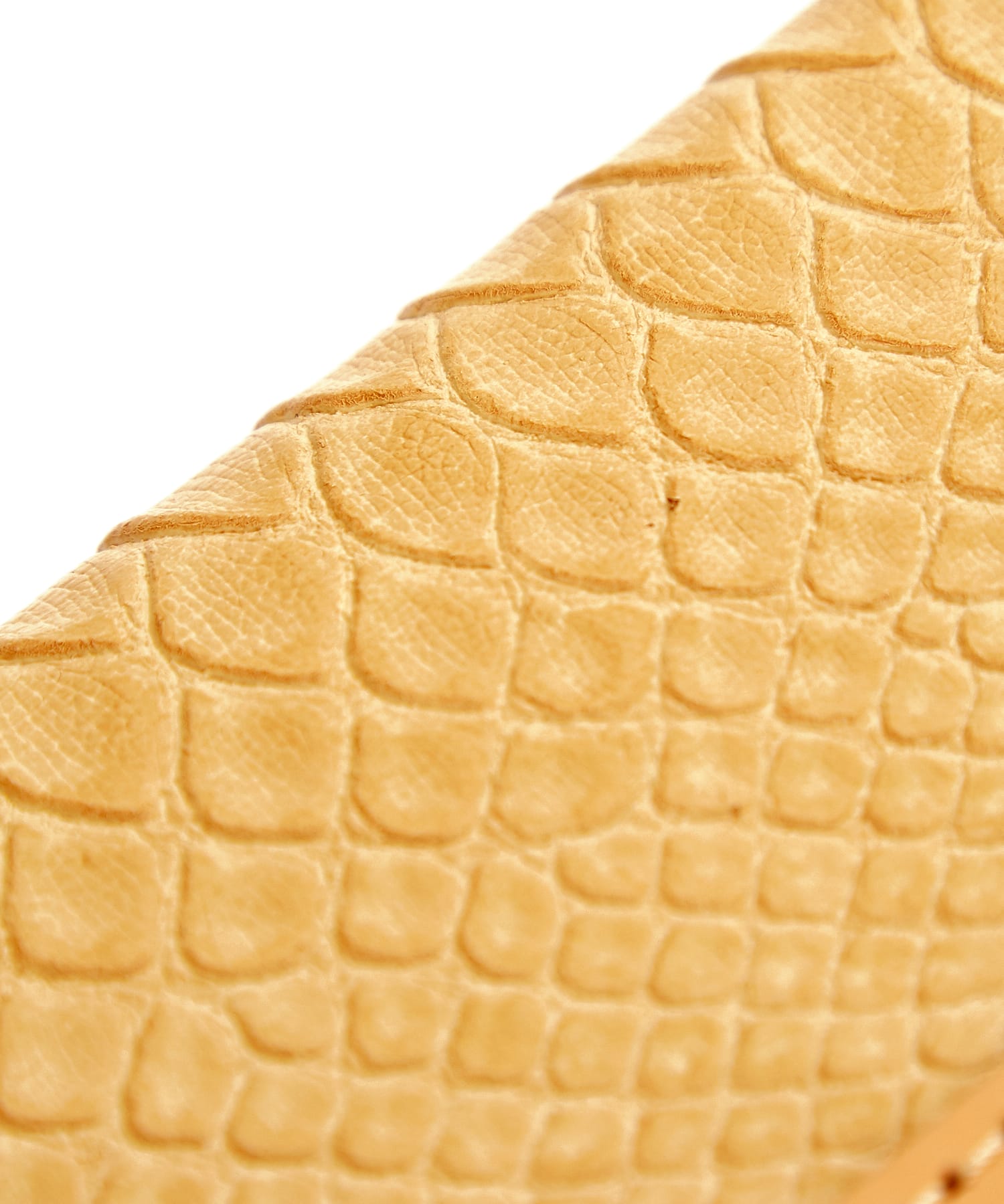 ネイティブ刻印コンチョウォレットチェーン付きパイソン型押し
