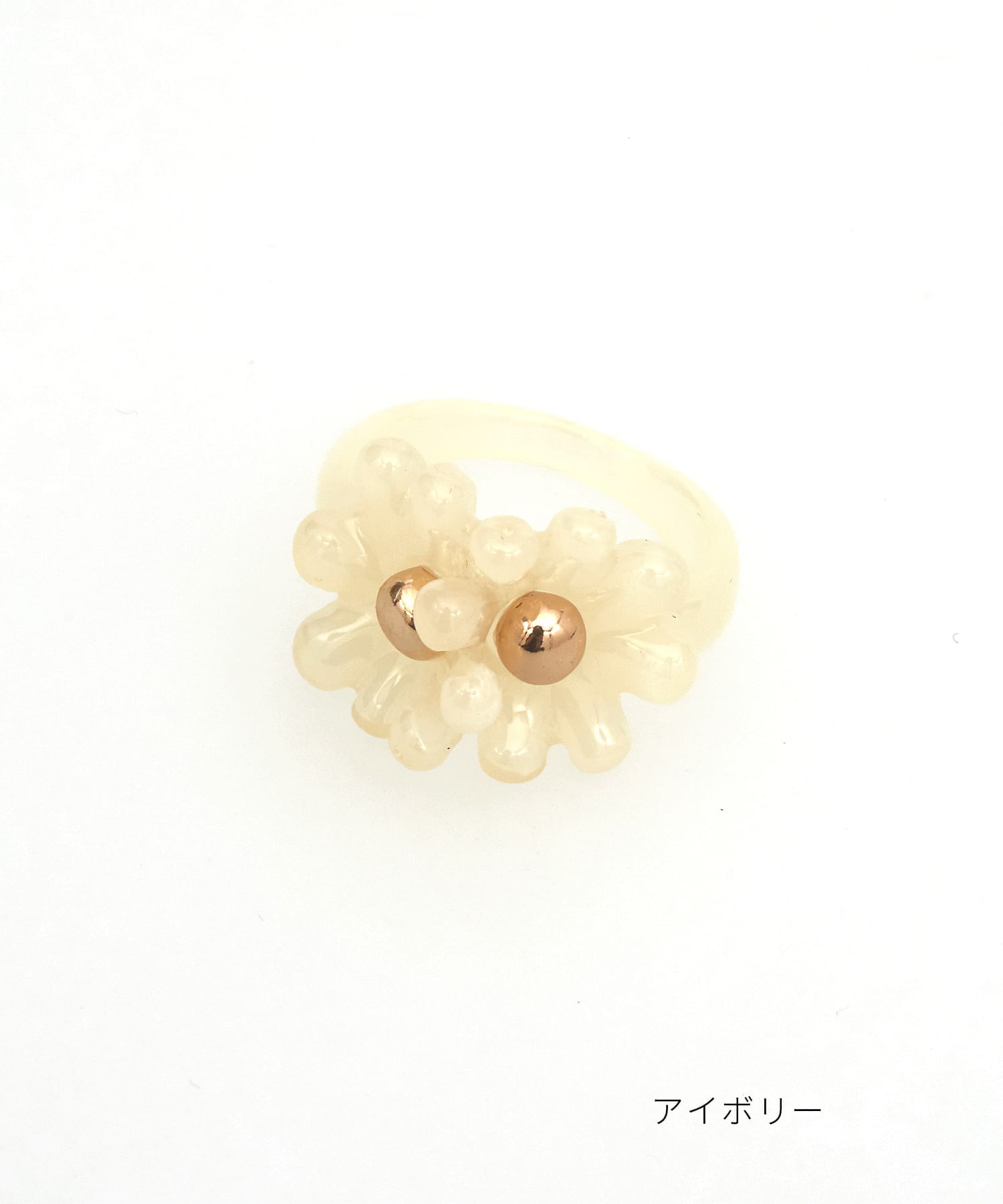 レジンヘアゴム 桜　薔薇　春　ピンク　ホワイト　ピンキーリング レジンヘアゴム 桜 薔薇 春 ピンク ホワイト ピンキーリング