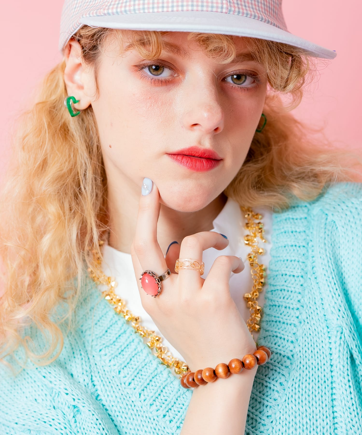 an meets zakka レトロアクリルストーンフリーサイズリング