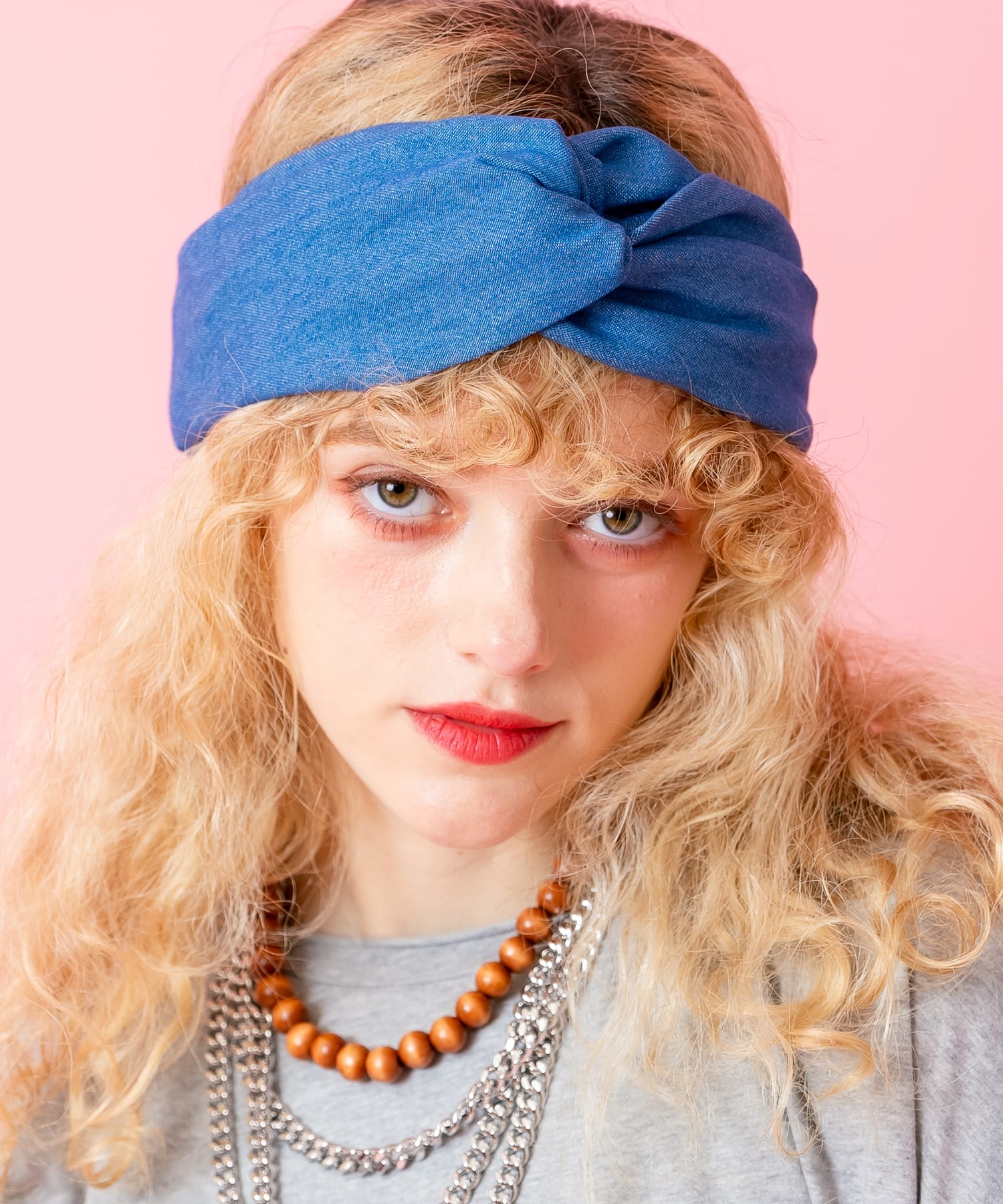 【期間限定 5％OFF】 an meets zakka クロスボリュームデニムヘアターバン