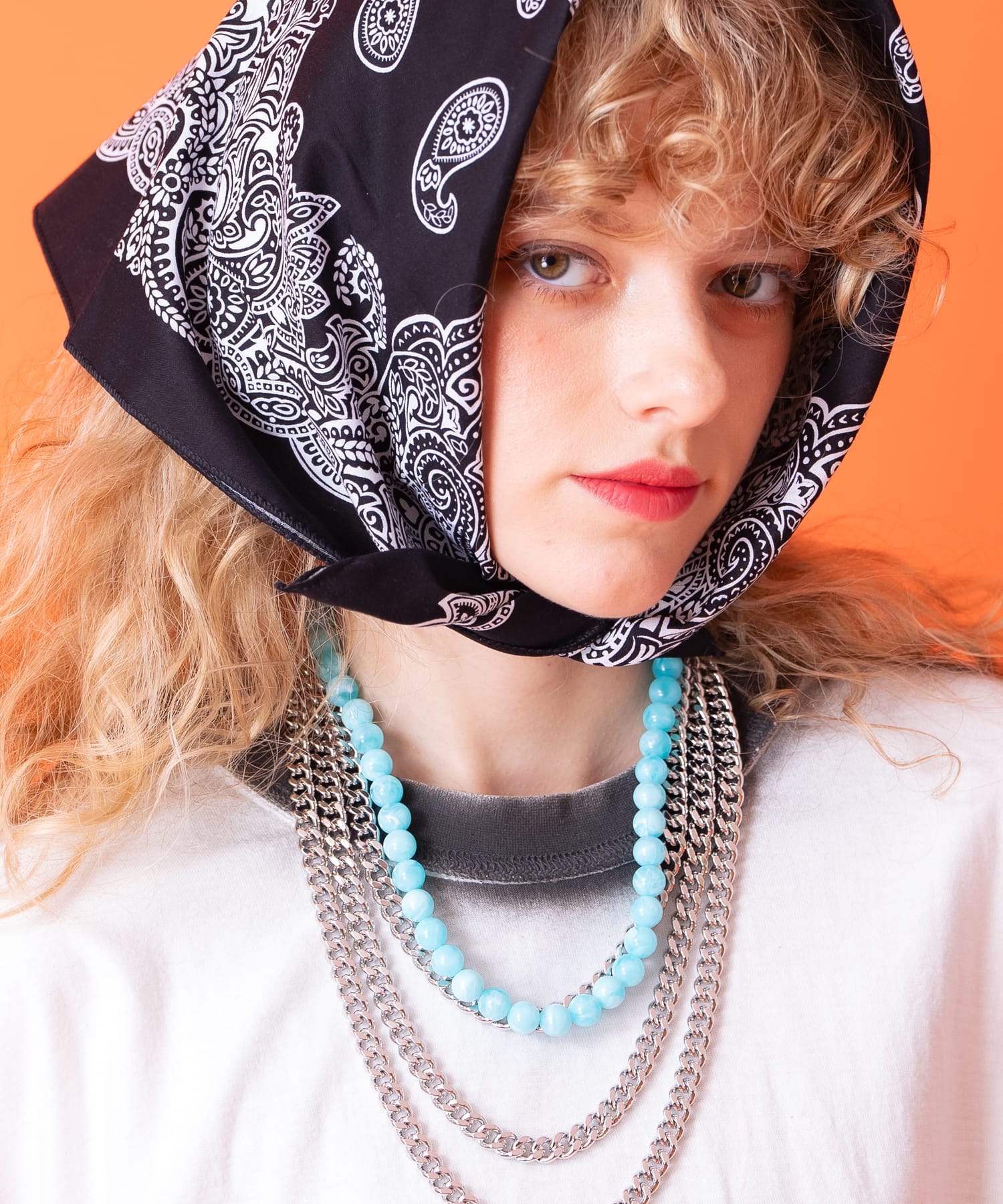 an meets zakka マーブルカラーパールネックレス(40cm)