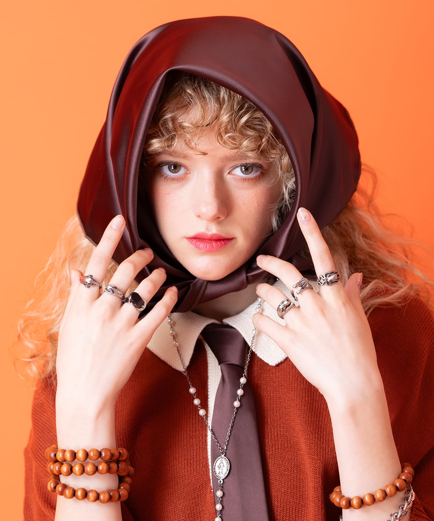 サテンスカーフ(65cm×65cm) / メンズ レディース ユニセックス