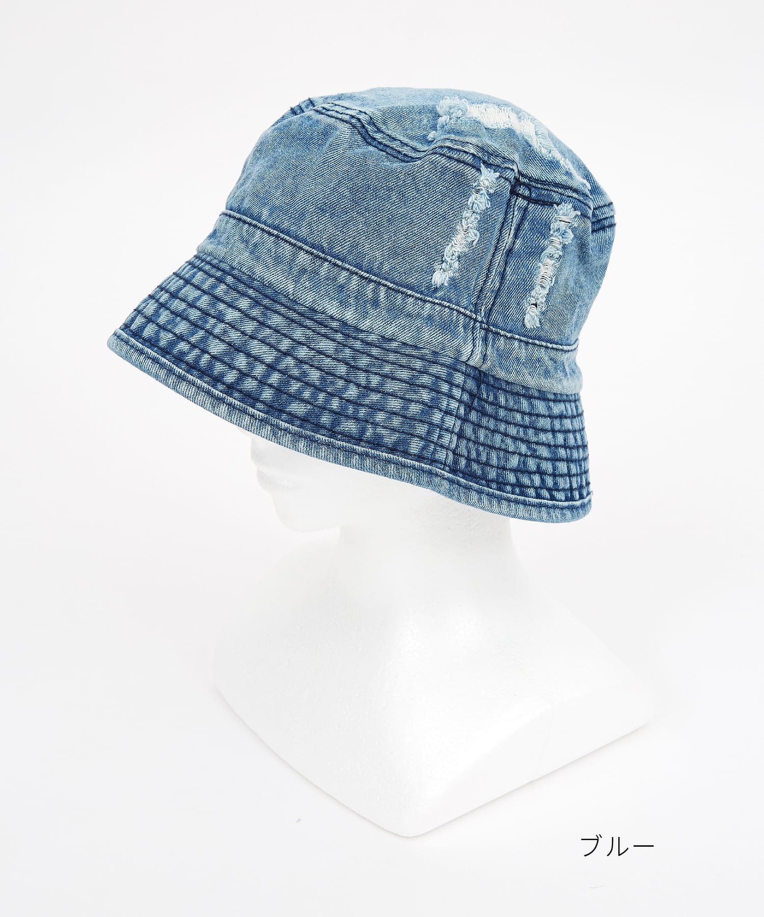 ダメージウォッシュドデニムバケットハット / メンズ レディース