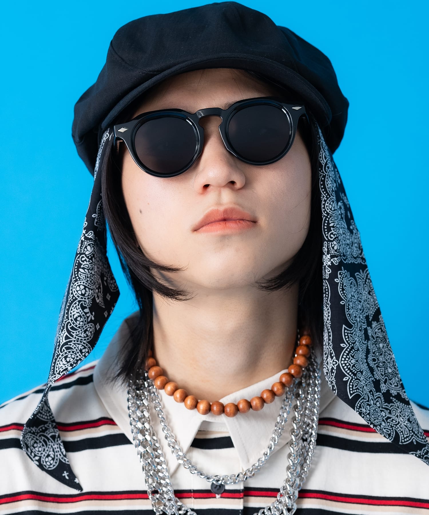 金属芯入りフレームクラウンパントサングラス / メンズ レディース