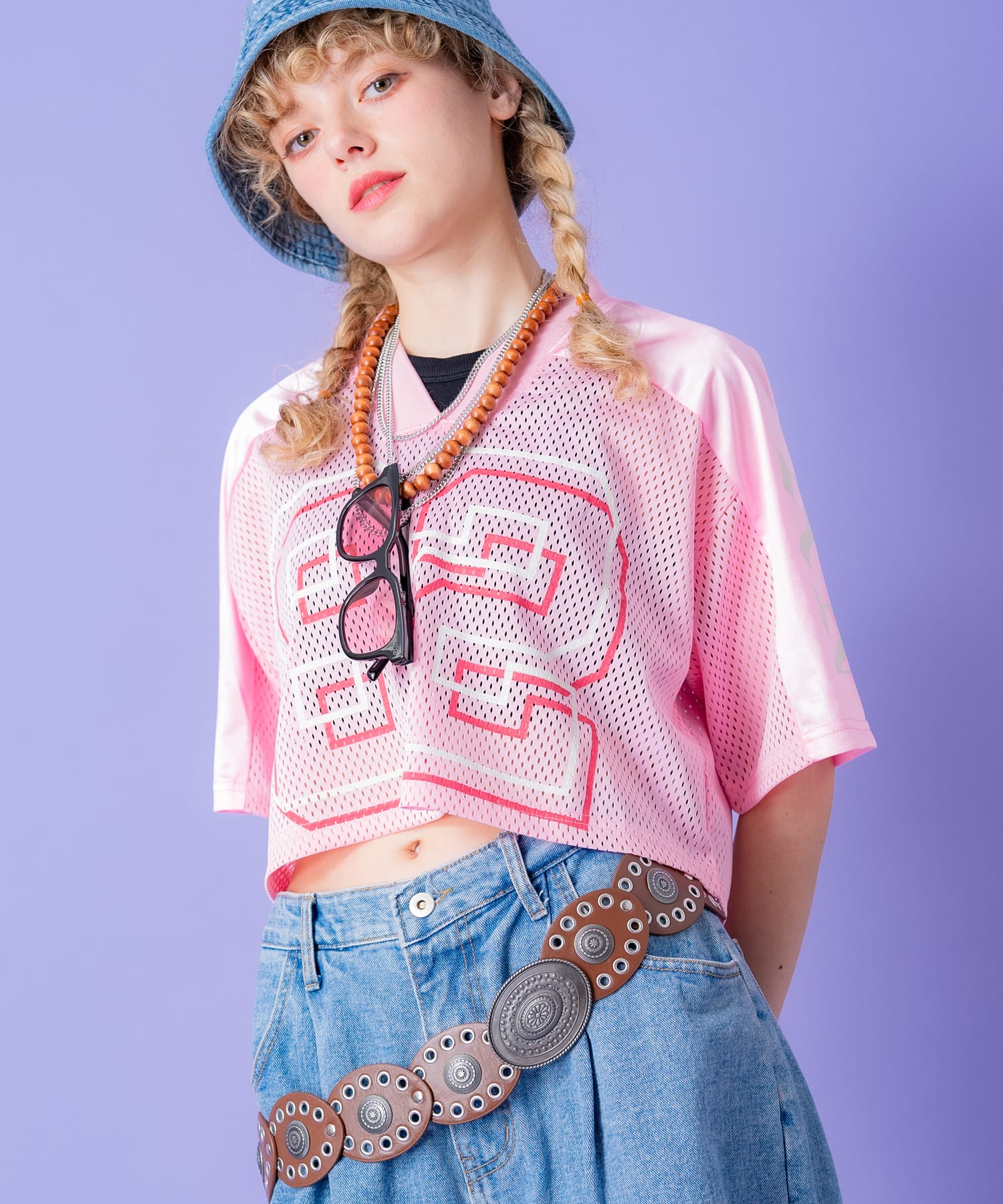 ネイティブ刻印オーバルビッグコンチョバックル装飾ウエストマーク