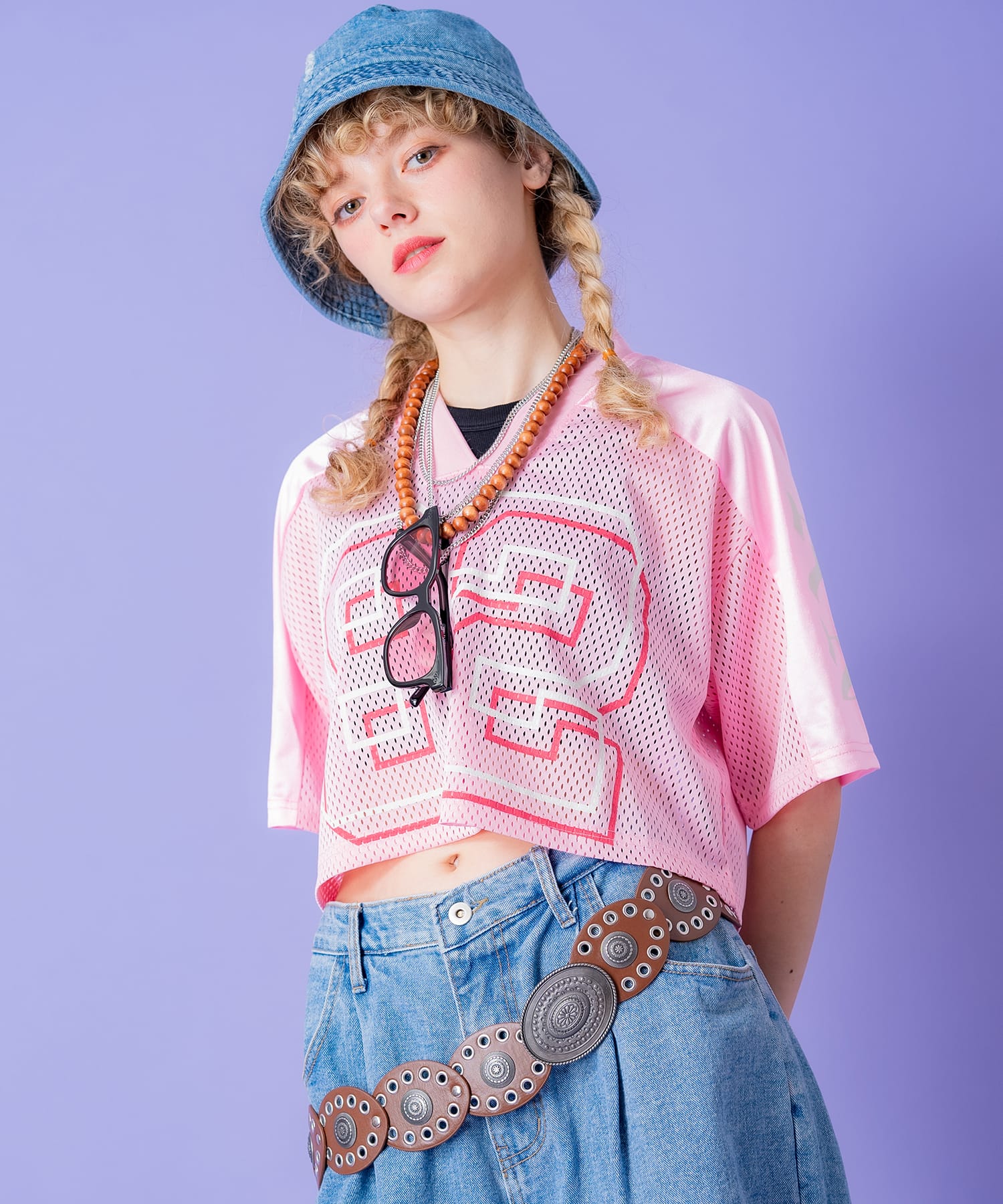 ネイティブ刻印オーバルビッグコンチョバックル装飾ウエストマーク