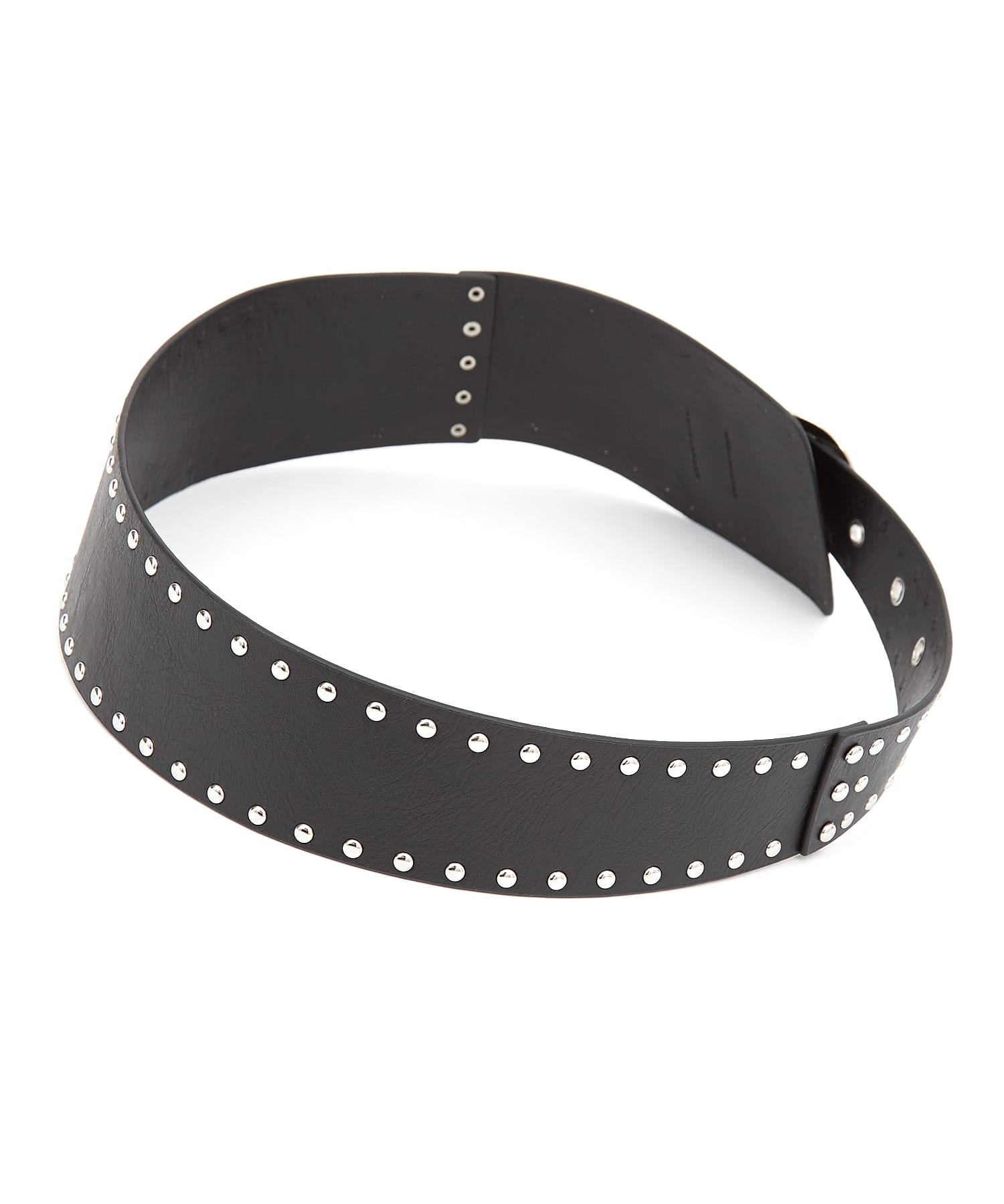 スーパーワイドボールスタッズ合成皮革コルセットベルト / カマー