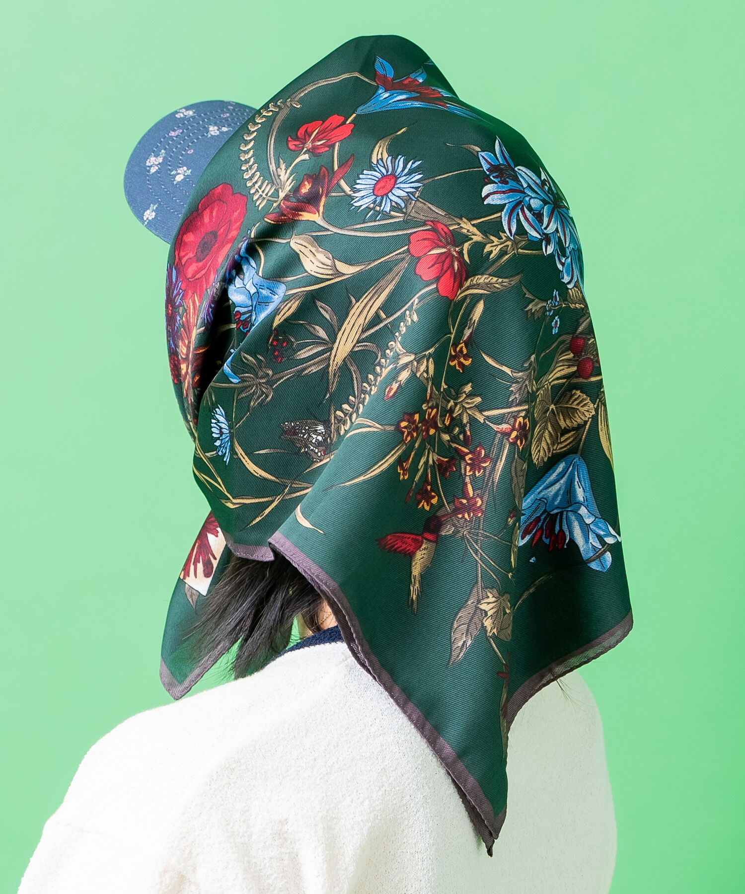 レトロクラシックパターンバリエーション大判スカーフ(70cm×70cm