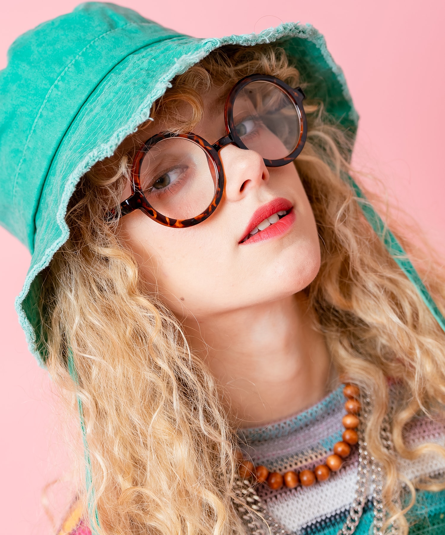 an meets zakka レトロビッグラウンドメガネ