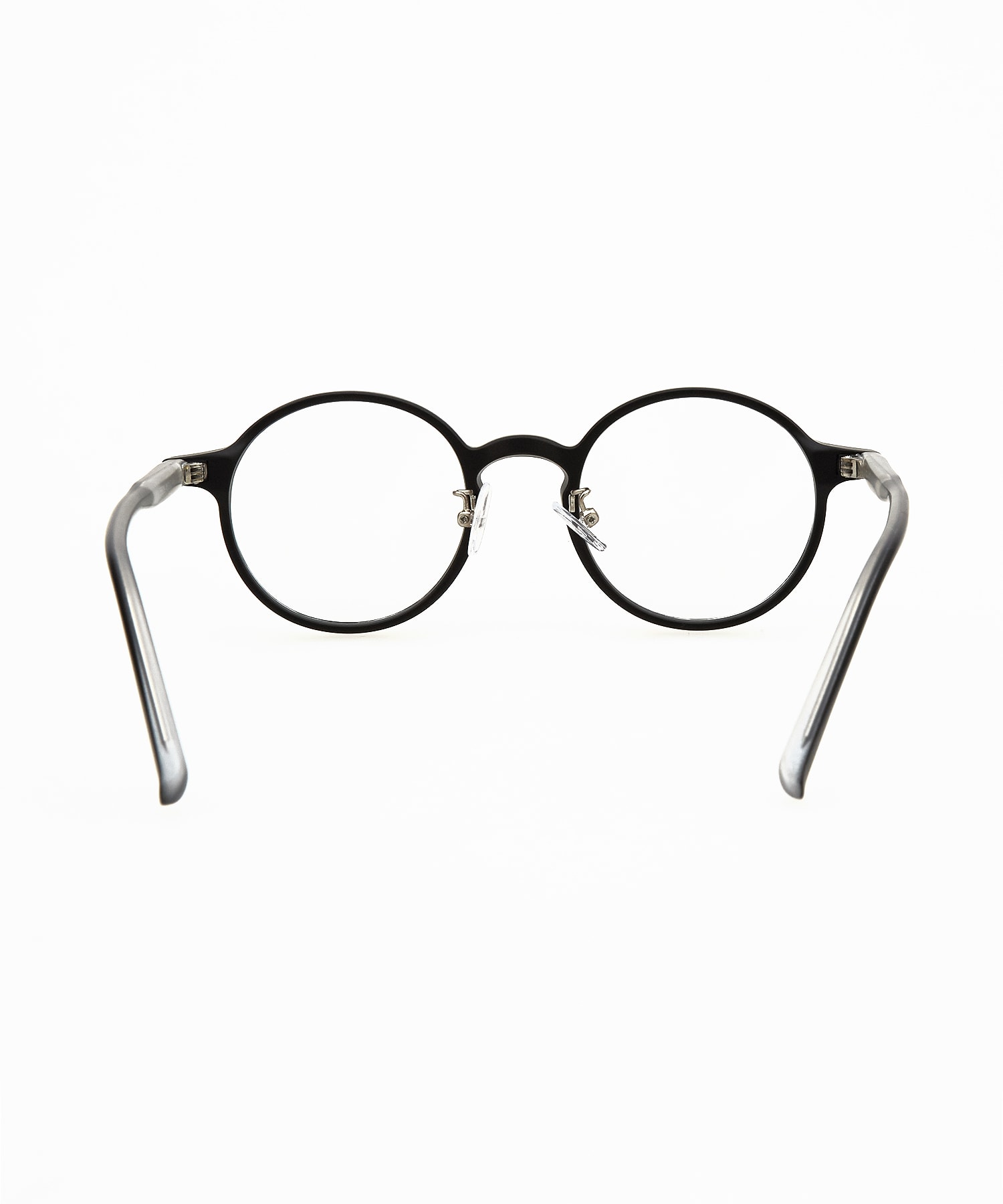 メタル芯入りフレームビッグラウンドメガネ / 伊達眼鏡 メンズ