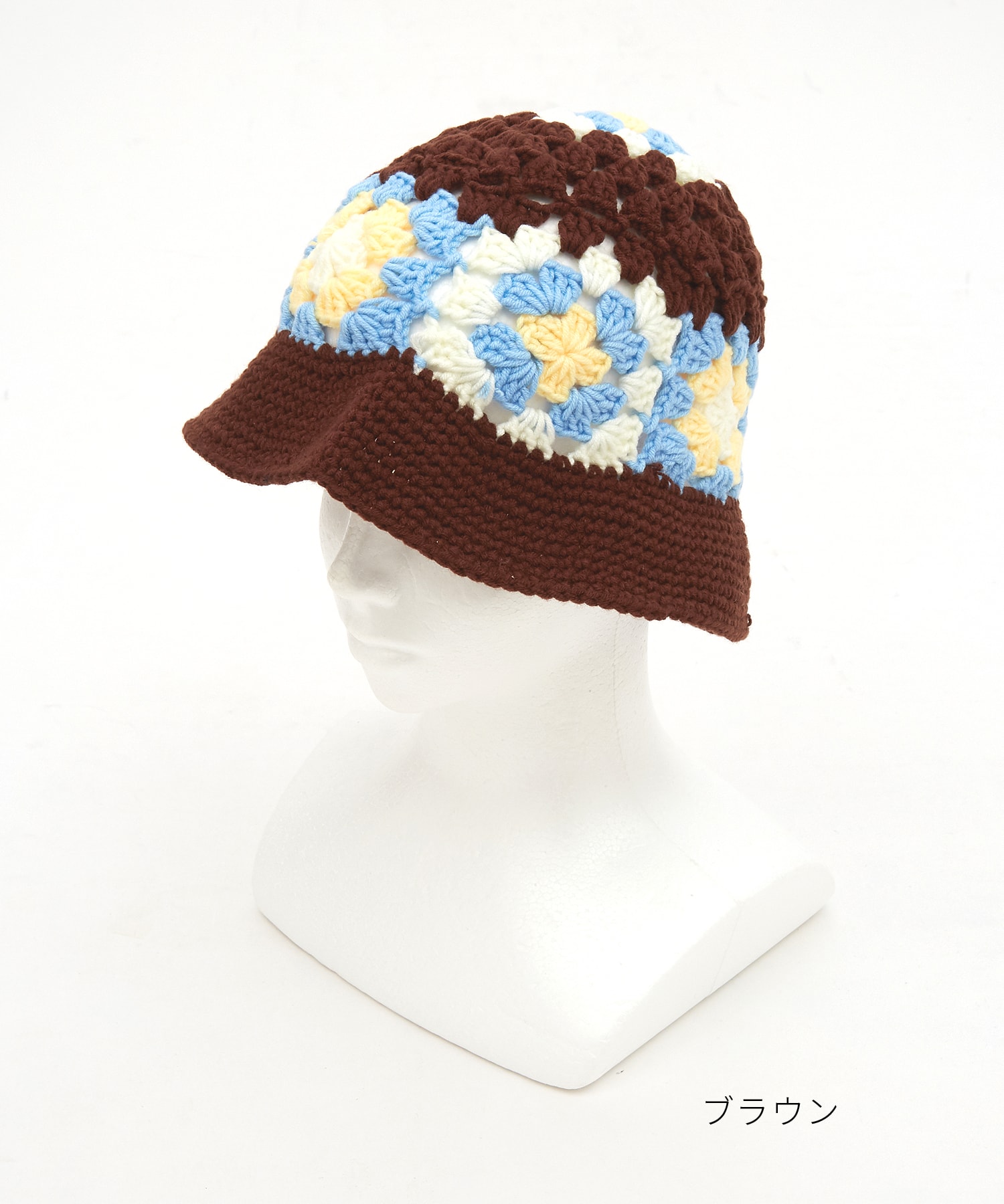 レトロフラワーモチーフクロシェニットハット / メンズ レディース