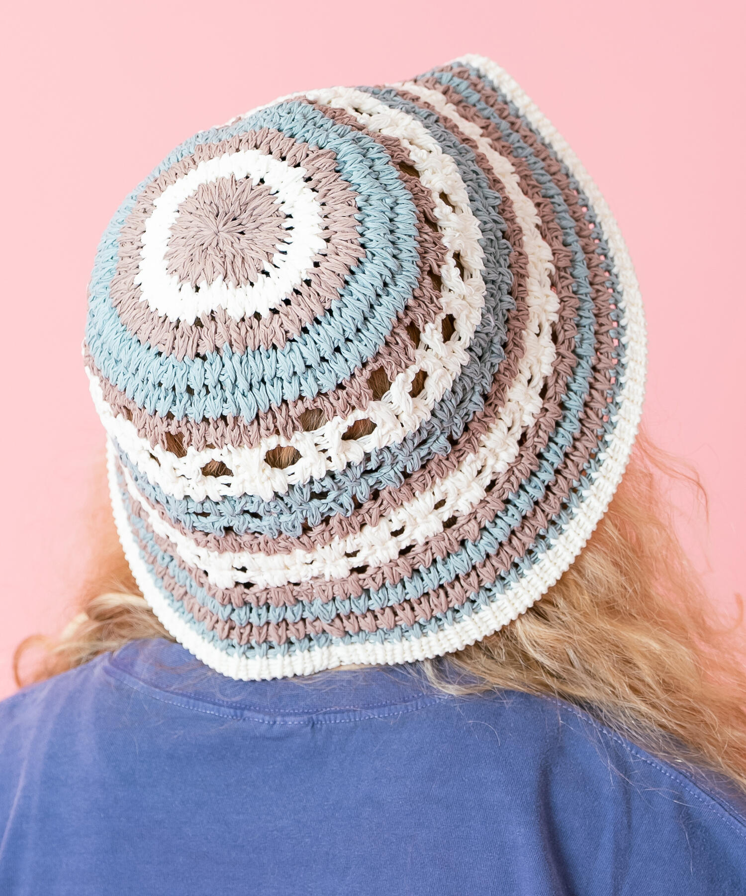 レトロマルチボーダークロシェニットハット / メンズ レディース