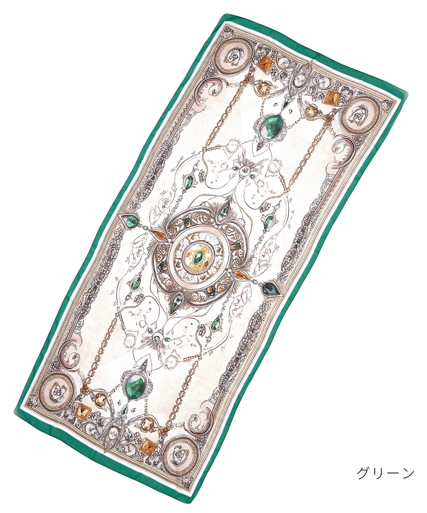 レトロクラシックパターン大判スカーフ(75cm×175cm) / レディース